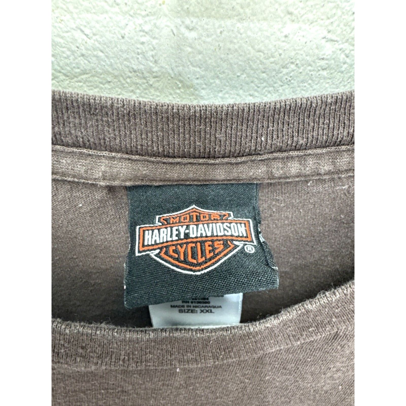 Harley Davidson Harley-Davidson Long Sleeve T-Shirt Men 2XL Brown Graphic Print Motorcycle Florida Size US XXL / EU 58 / 5 - 3 Thumbnail