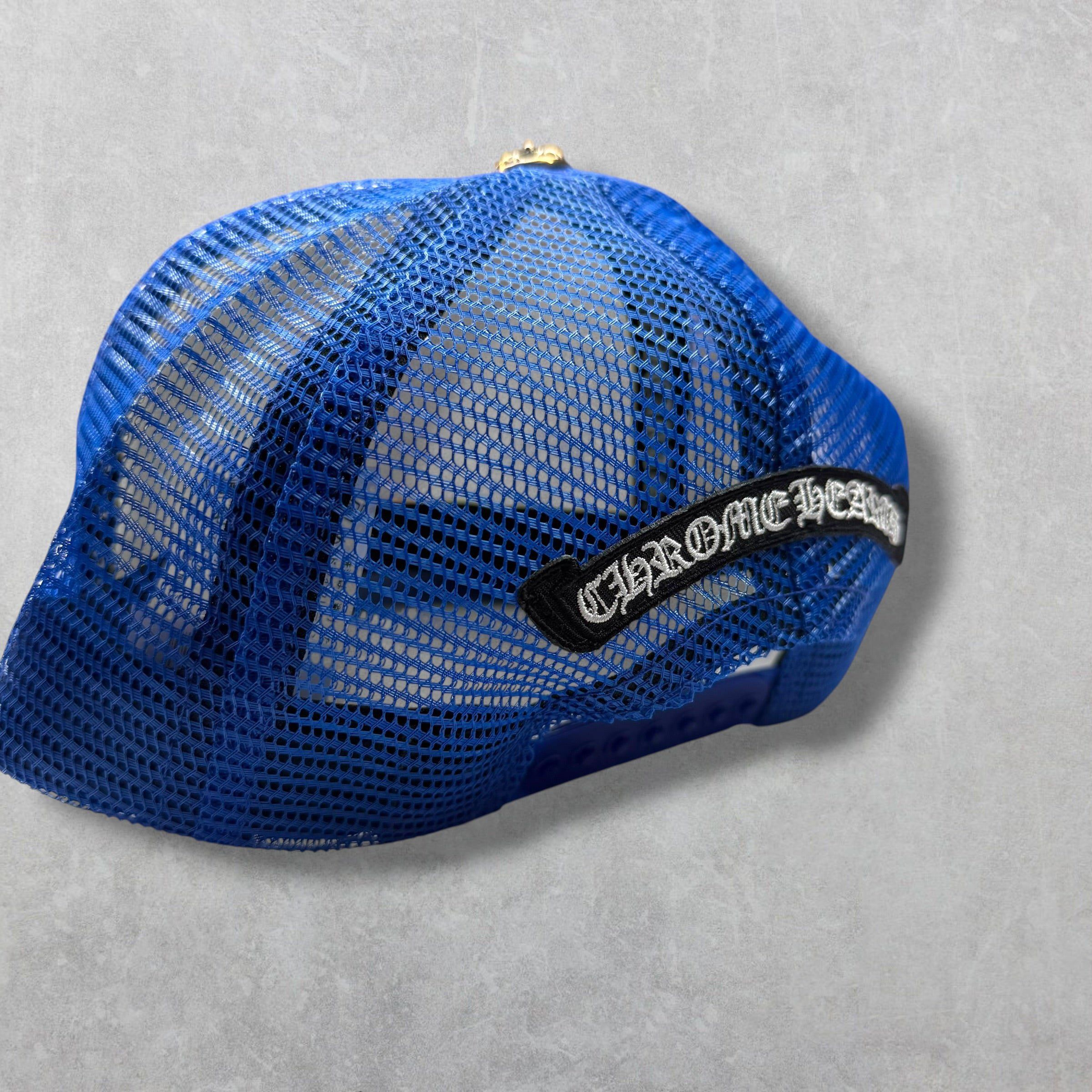 Chrome Hearts Chrome Hearts Eye Chart Blue Trucker Hat Size ONE SIZE - 3 Thumbnail