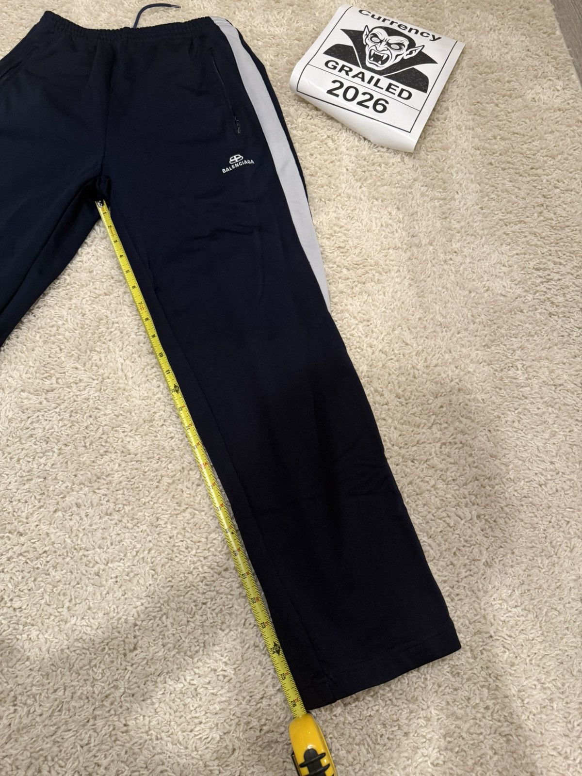 Balenciaga Balenciaga Dark Blue jogging pant Size US 27 - 21 Thumbnail