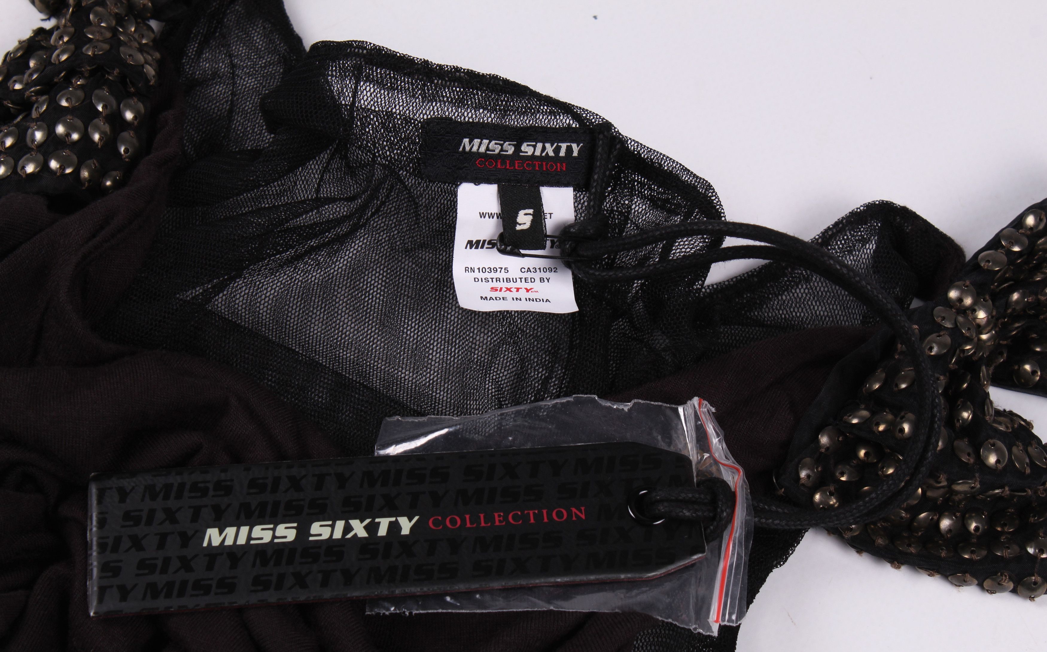 Miss Sixty × Vintage Miss Sixty Y2K 2000's Grunge Mesh Back Top Size S / US 4 / IT 40 - 8 Thumbnail