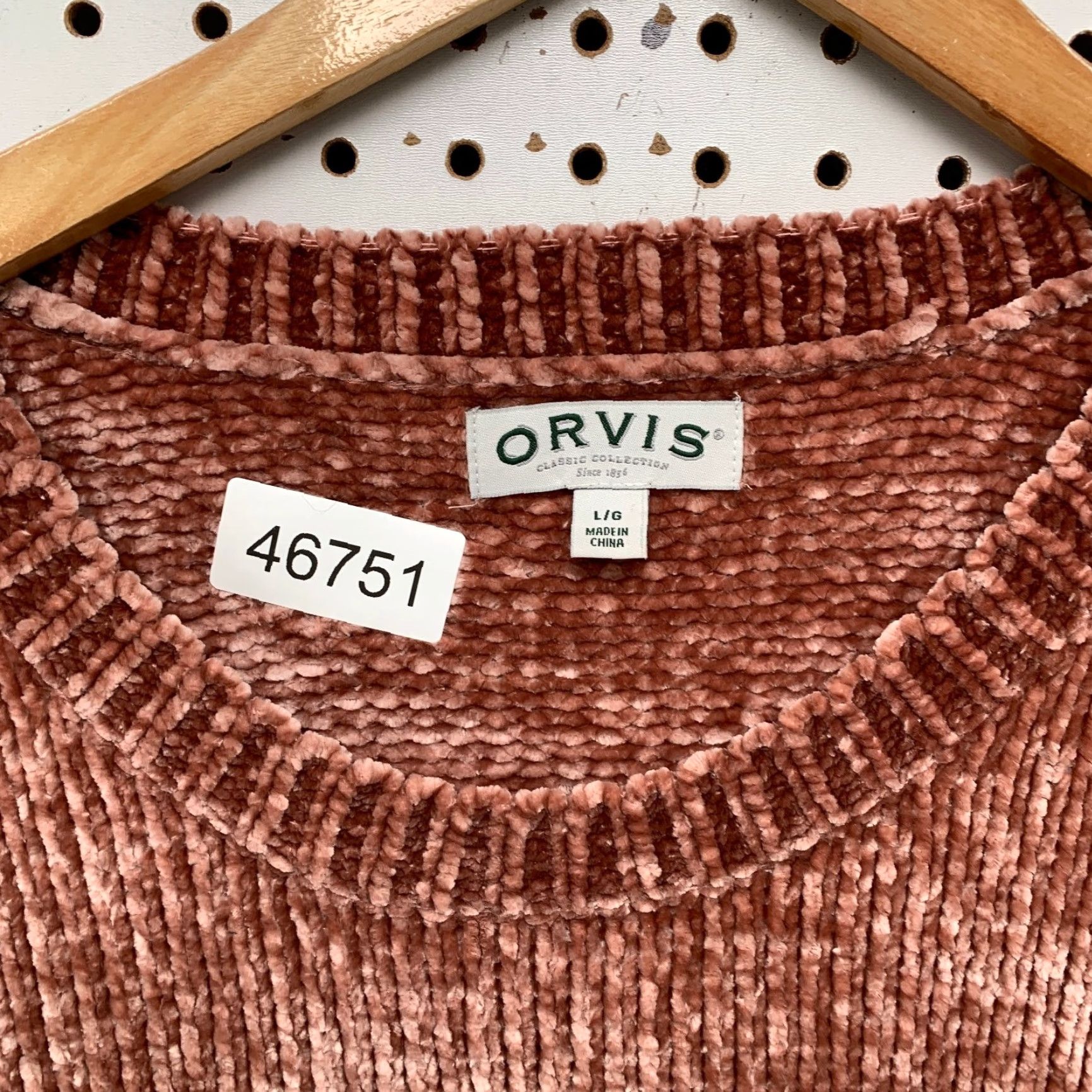 Orvis Orvis Sweater Large Rose Pink Chenille Chunky Knit Soft Plush Crew Oversized Size L / US 10 / IT 46 - 3 Thumbnail