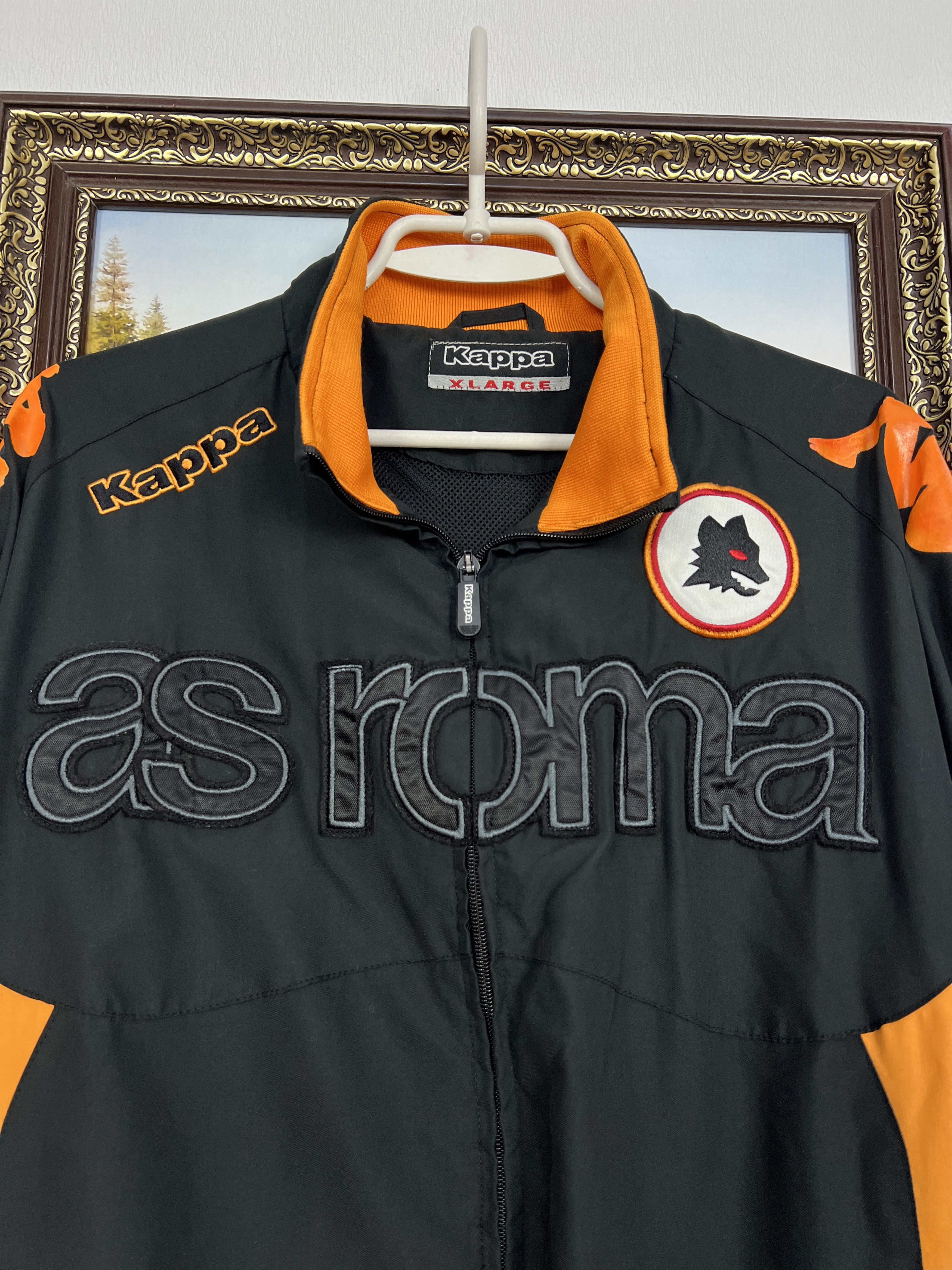 Kappa Vintage Kappa AC Roma Football Jacket Soccer Track Top Mens Size US XL / EU 56 / 4 - 5 Thumbnail