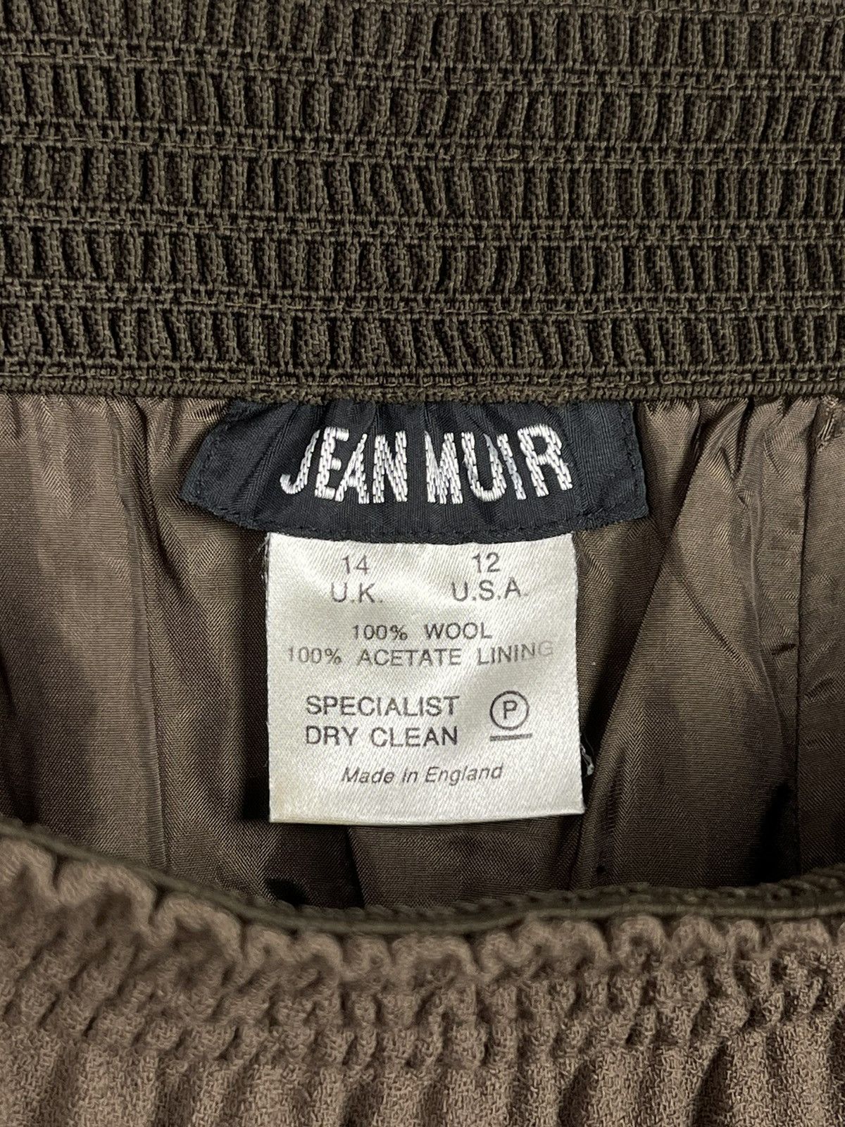 Jean Vintage Jean Muir Brown Wool Skirt Women’s Size UK 14 Size 34" / US 12 / IT 48 - 7 Thumbnail