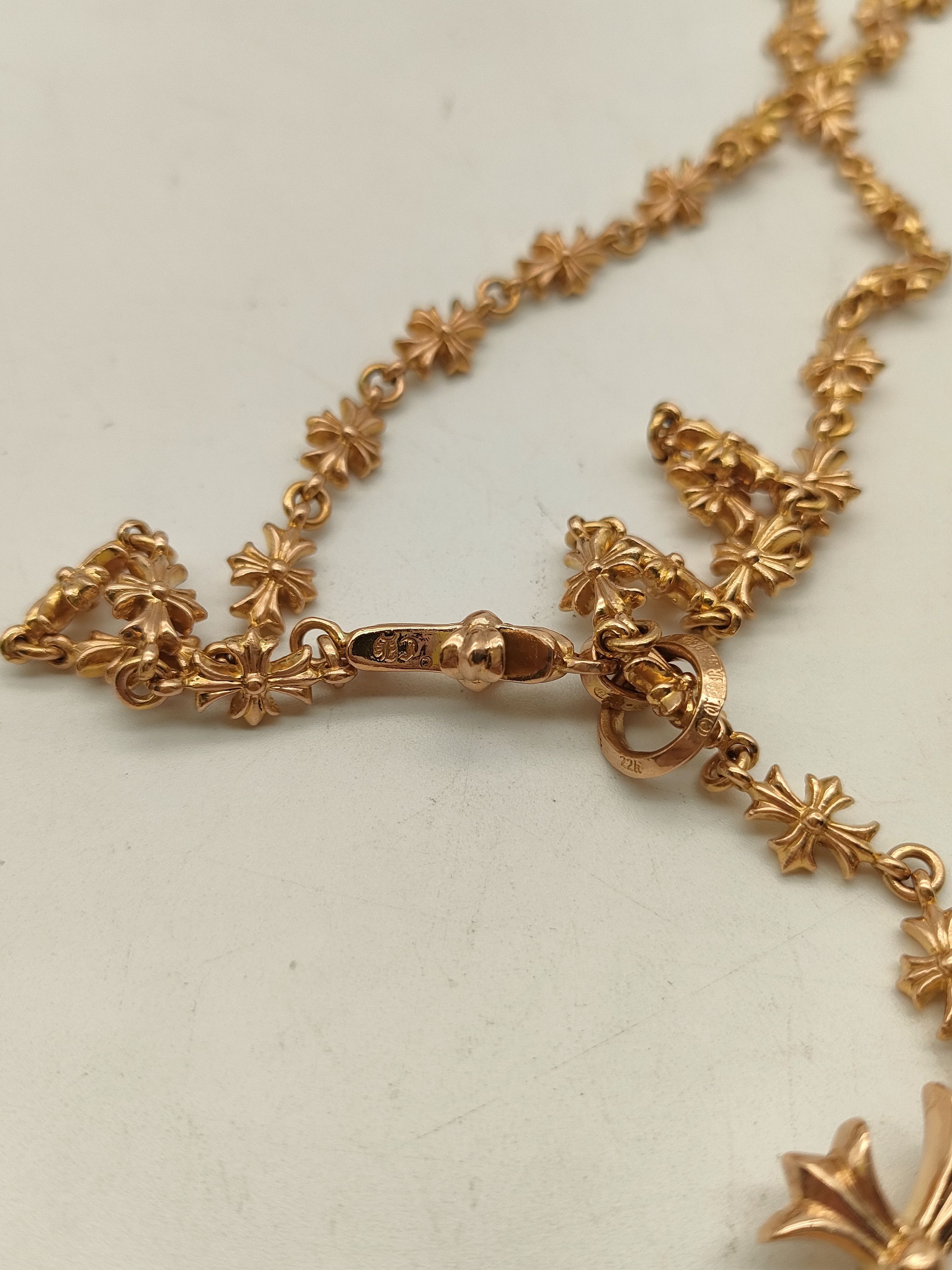 Chrome Hearts Chrome Hearts 22K Gold Tiny E Chokechain Necklace Size ONE SIZE - 7 Thumbnail