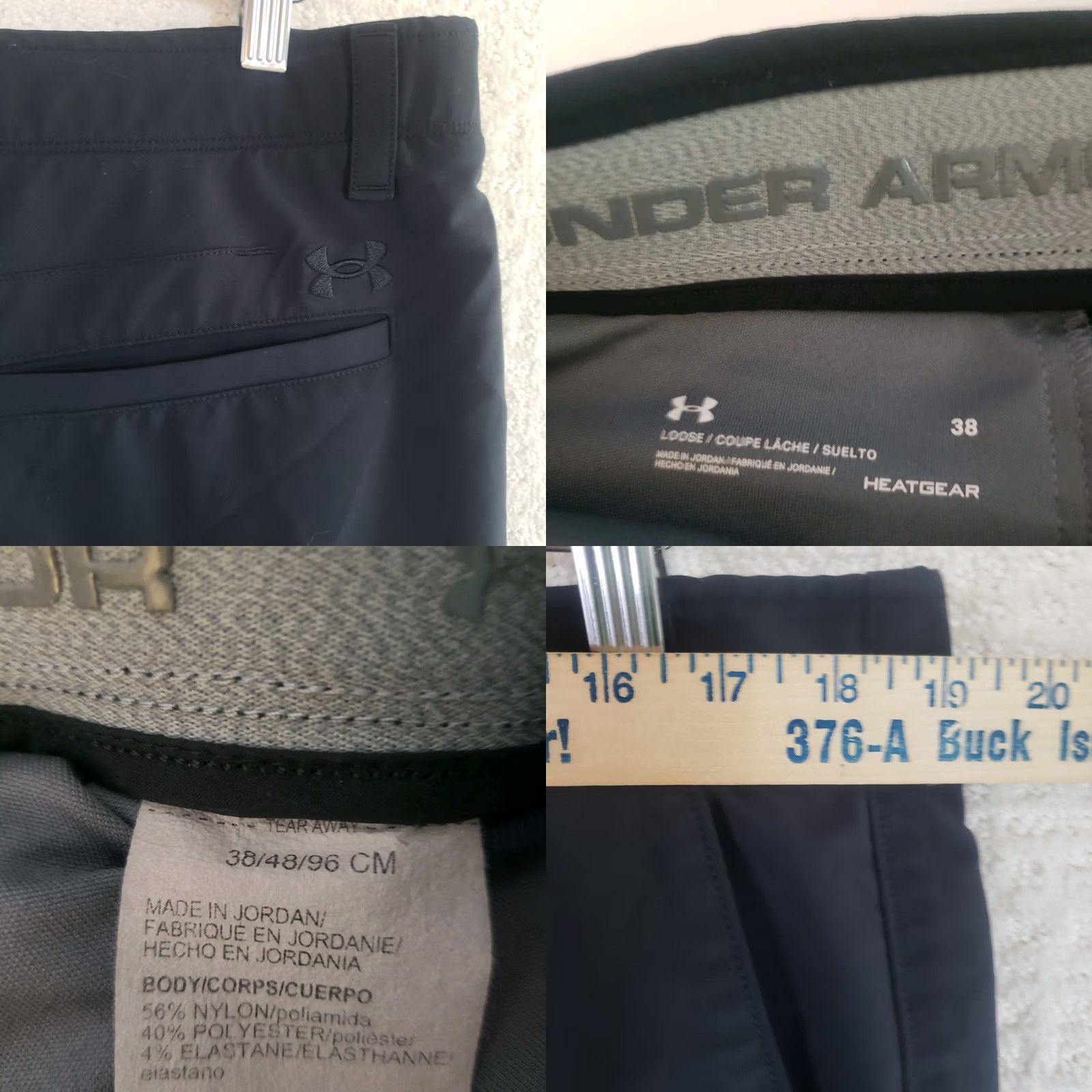 Under Armour Under Armour Shorts Mens 38 Black Golf HeatGear Stretch Performance 38x10 Size US 38 / EU 54 - 8 Thumbnail