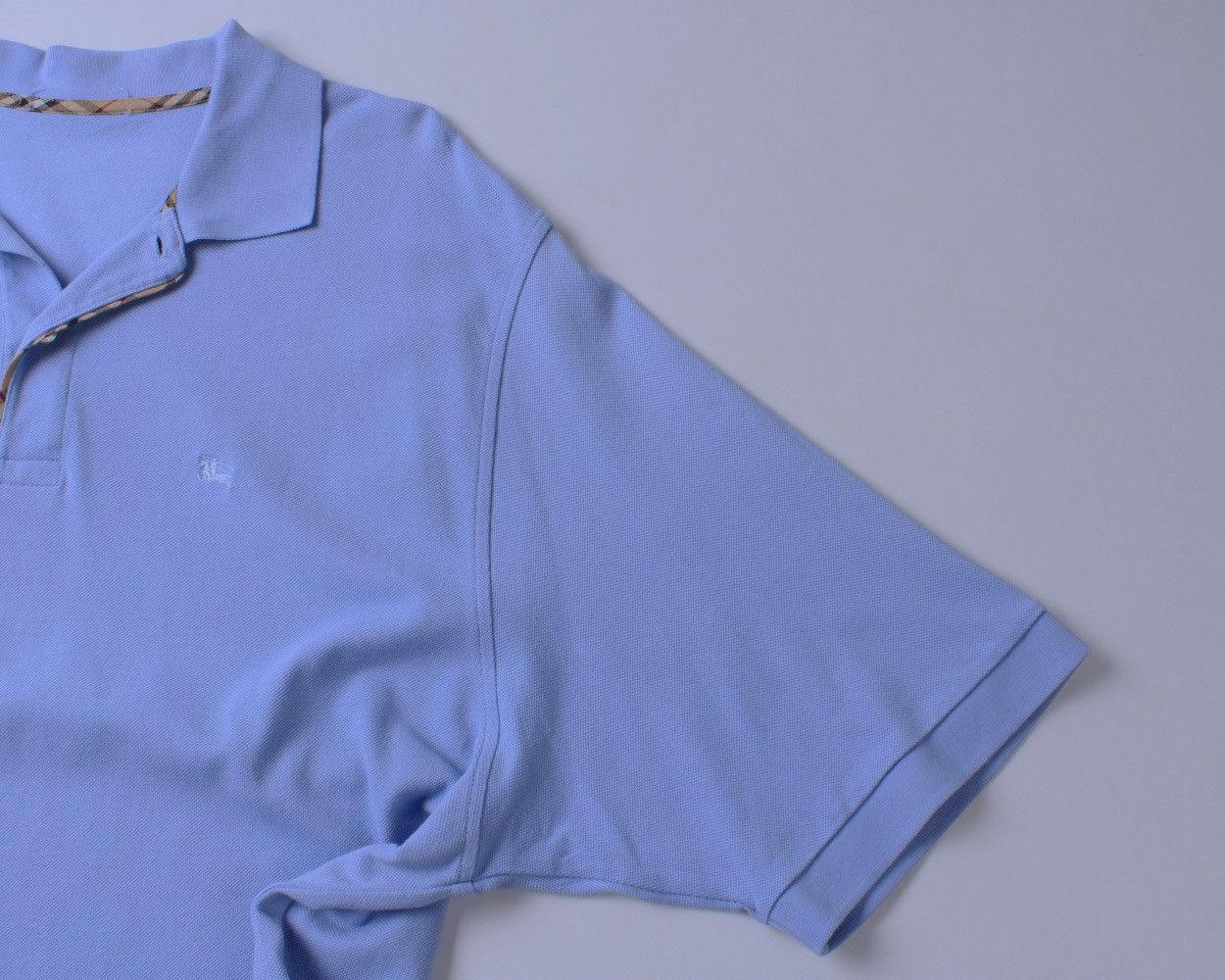 Burberry × Vintage Burberry London Blue Big Size Long Polo Shirt Size US XL / EU 56 / 4 - 11 Thumbnail
