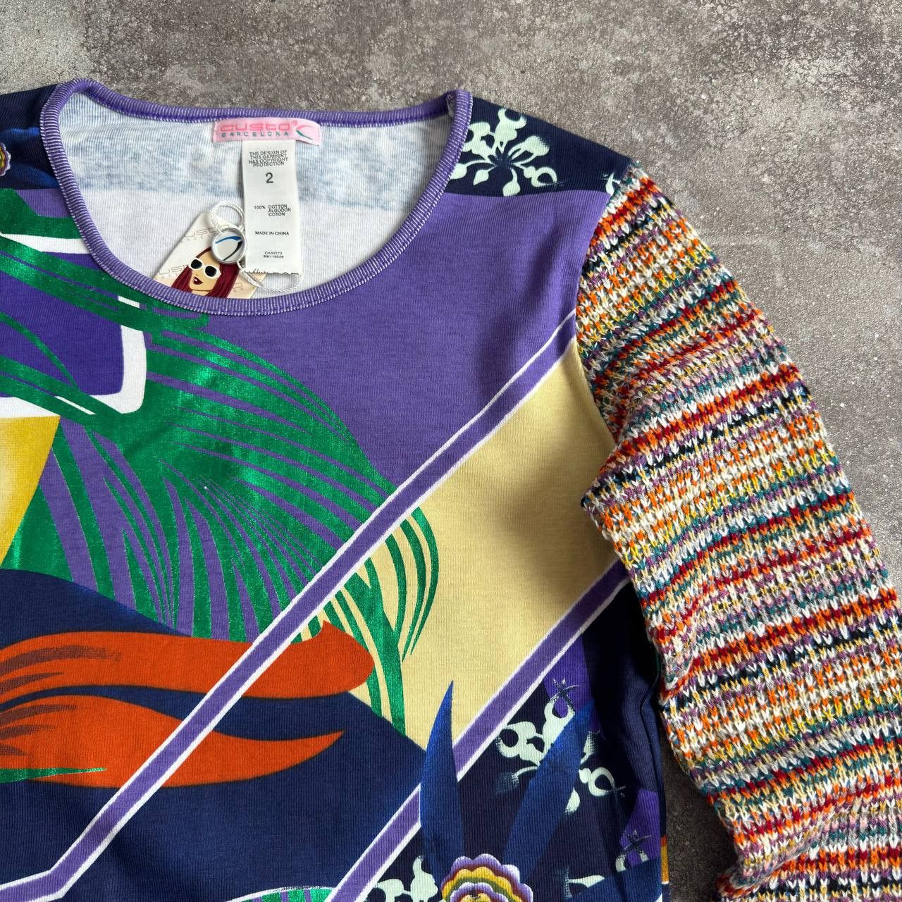 Custo Barcelona Custo Barcelona Y2K Vintage Lady Printed Long Sleeve Top Size M / US 6-8 / IT 42-44 - 5 Thumbnail