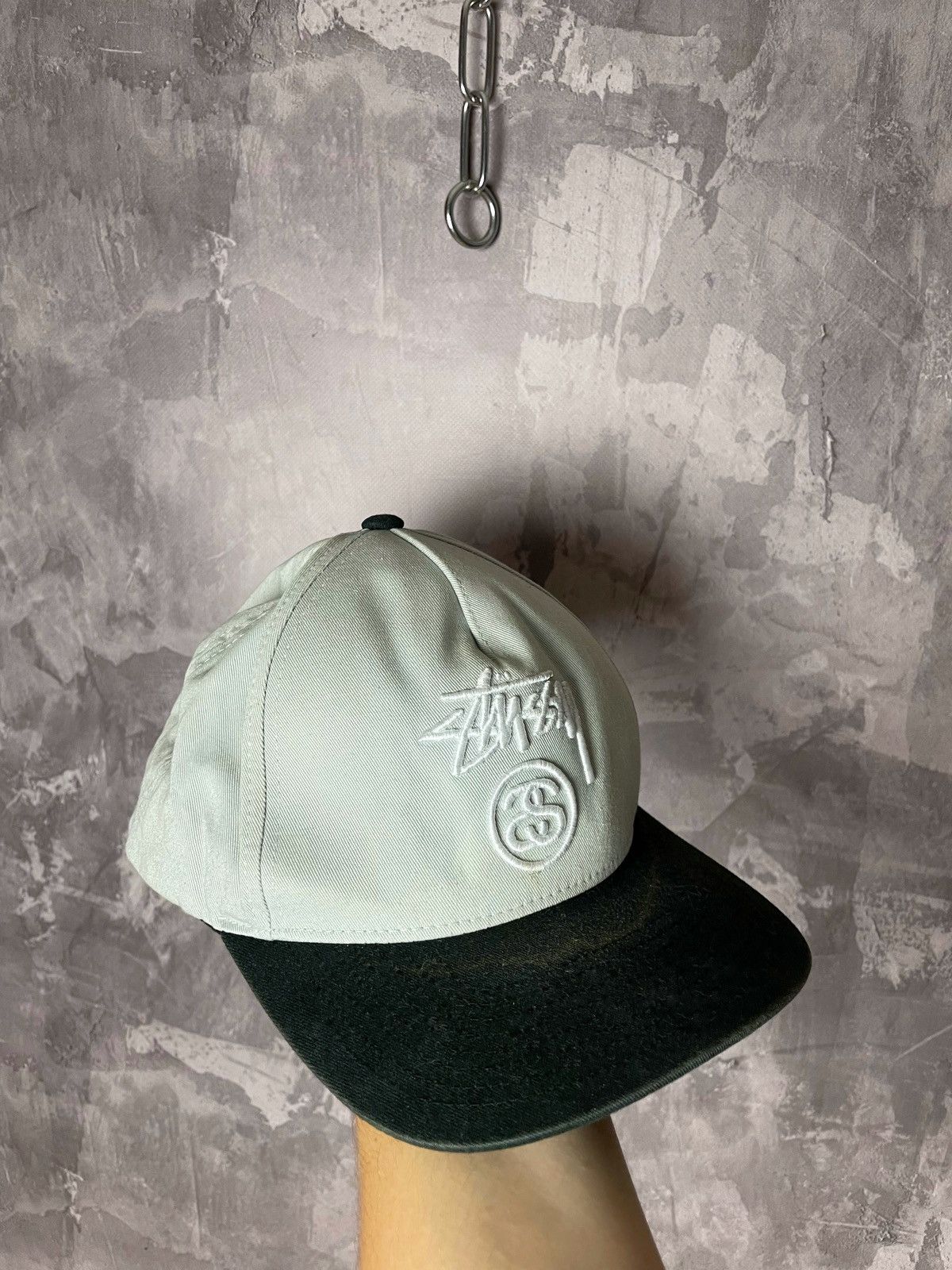 Japanese Brand × Stussy × Vintage 🔥Blue Vintage Stussy Sun-Faded distressed Snapback cap hat Size ONE SIZE - 1 Thumbnail