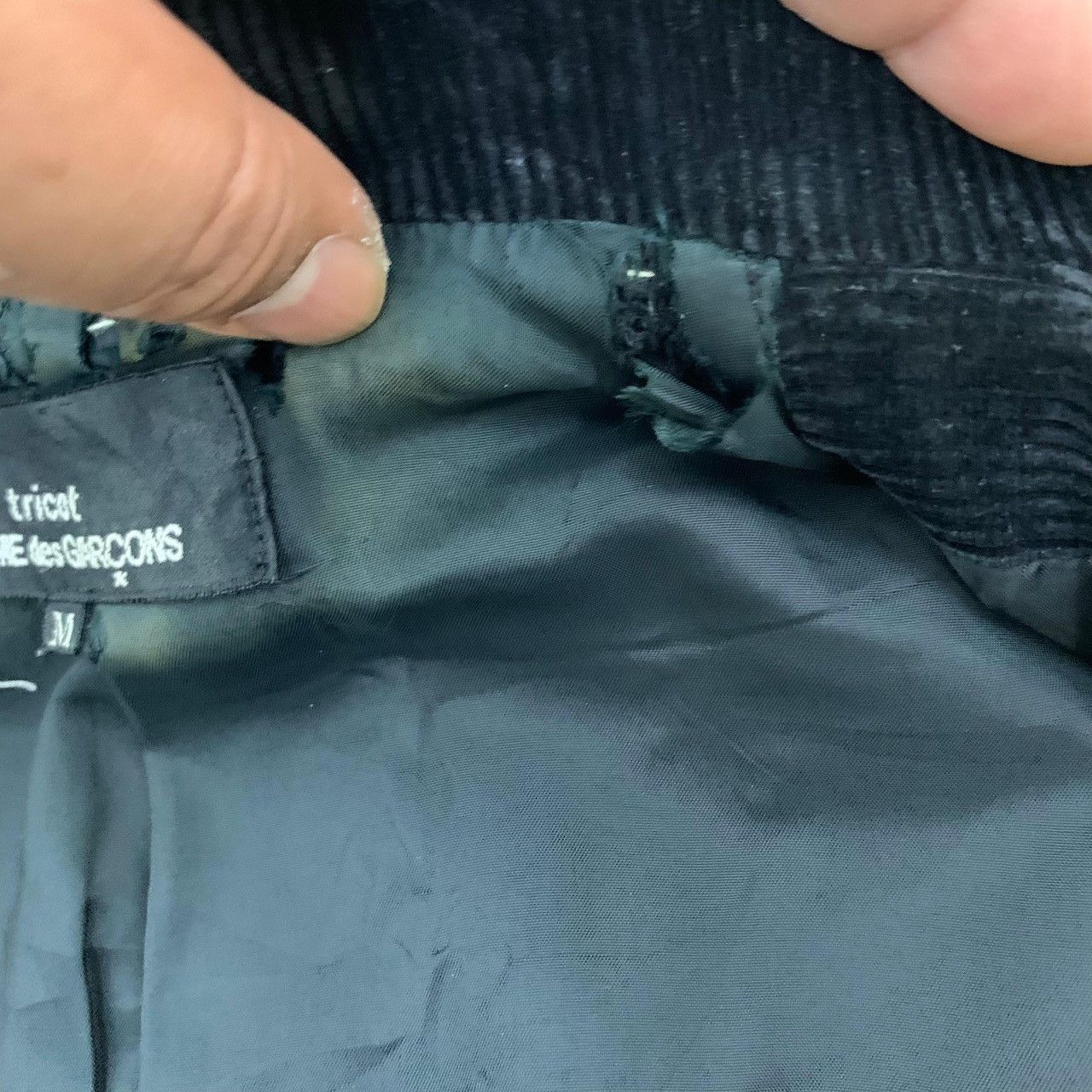 Comme des Garcons Vintage tricot COMME des GARCONS Black Corduroy Size US M / EU 48-50 / 2 - 17 Thumbnail