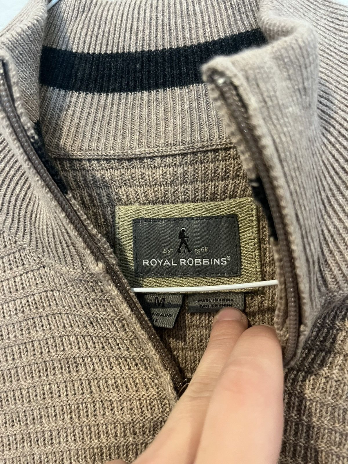 Royal Robbins Royal Robbins Men’s Wool Cotton Blend Quarter Zip Size US M / EU 48-50 / 2 - 2 Thumbnail
