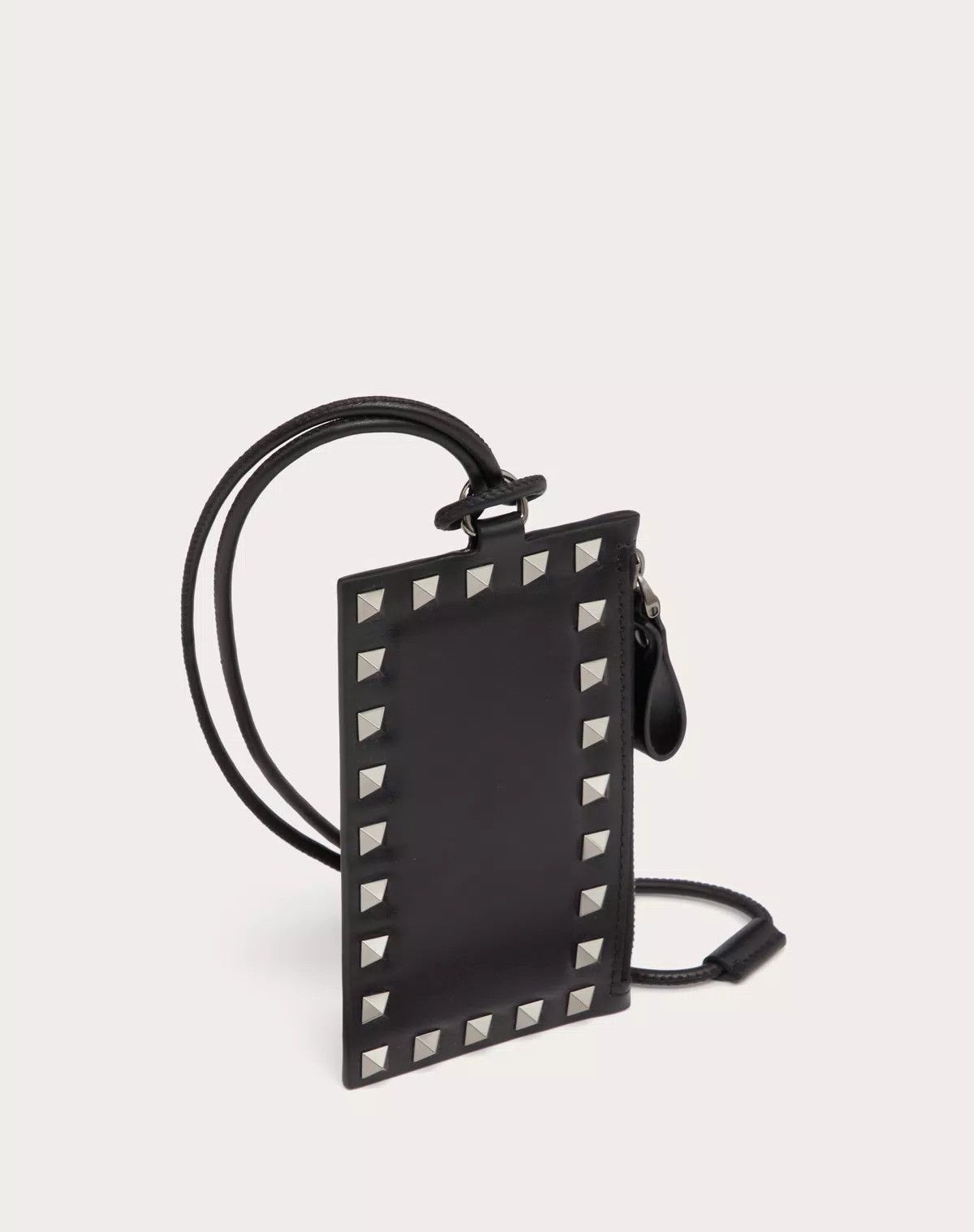 Valentino oc11z0725 Size:OS/Rockstud Calfskin Card Holder in black Size ONE SIZE - 4 Thumbnail