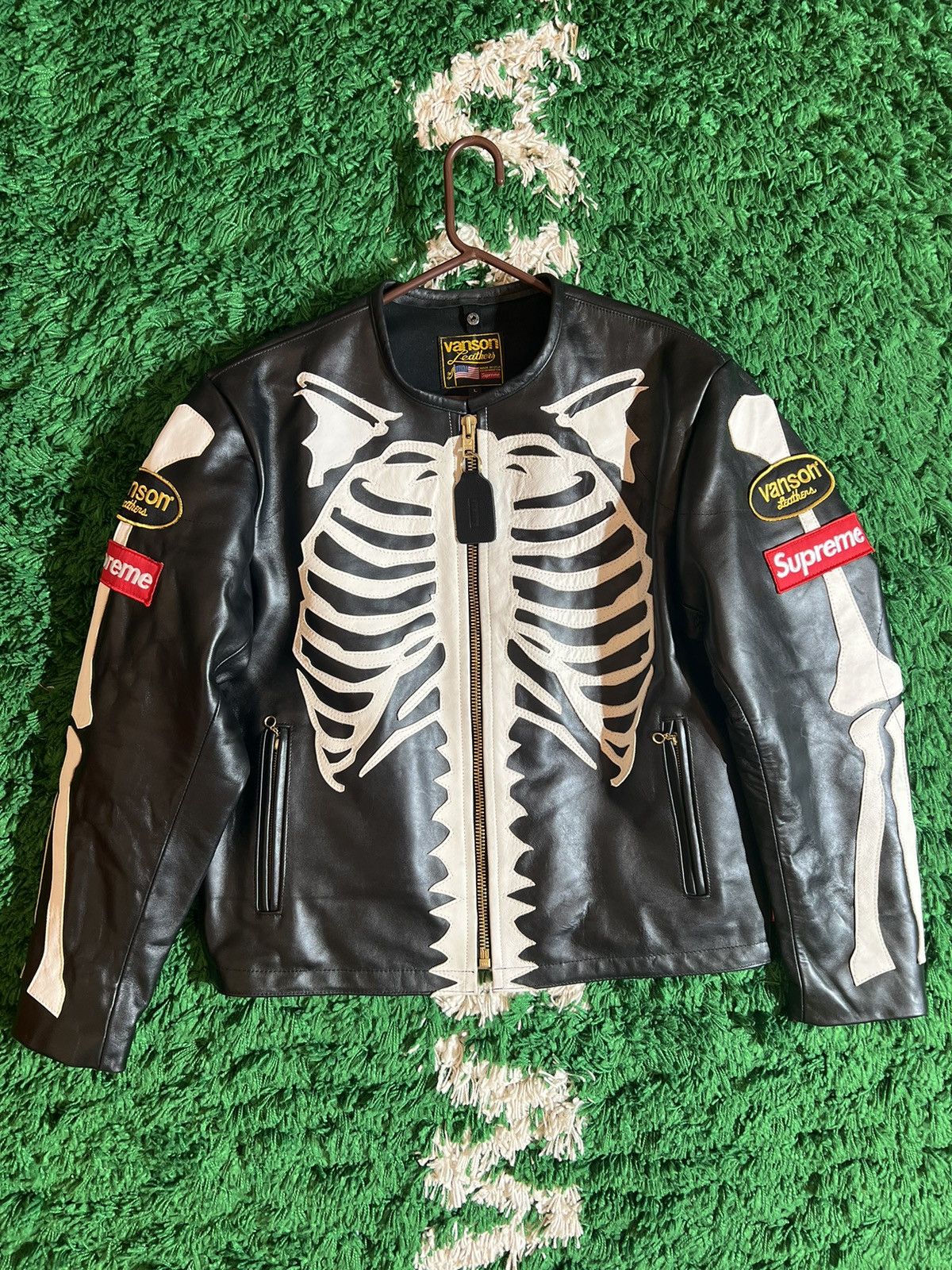 Supreme vanson leather bones store jacket