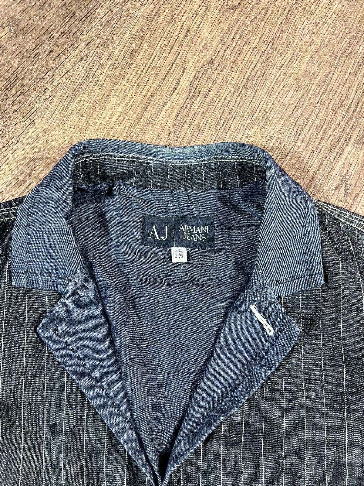 Armani Vintage Armani Jeans Indigo Jacket 90s Size US XXL / EU 58 / 5 - 7 Thumbnail