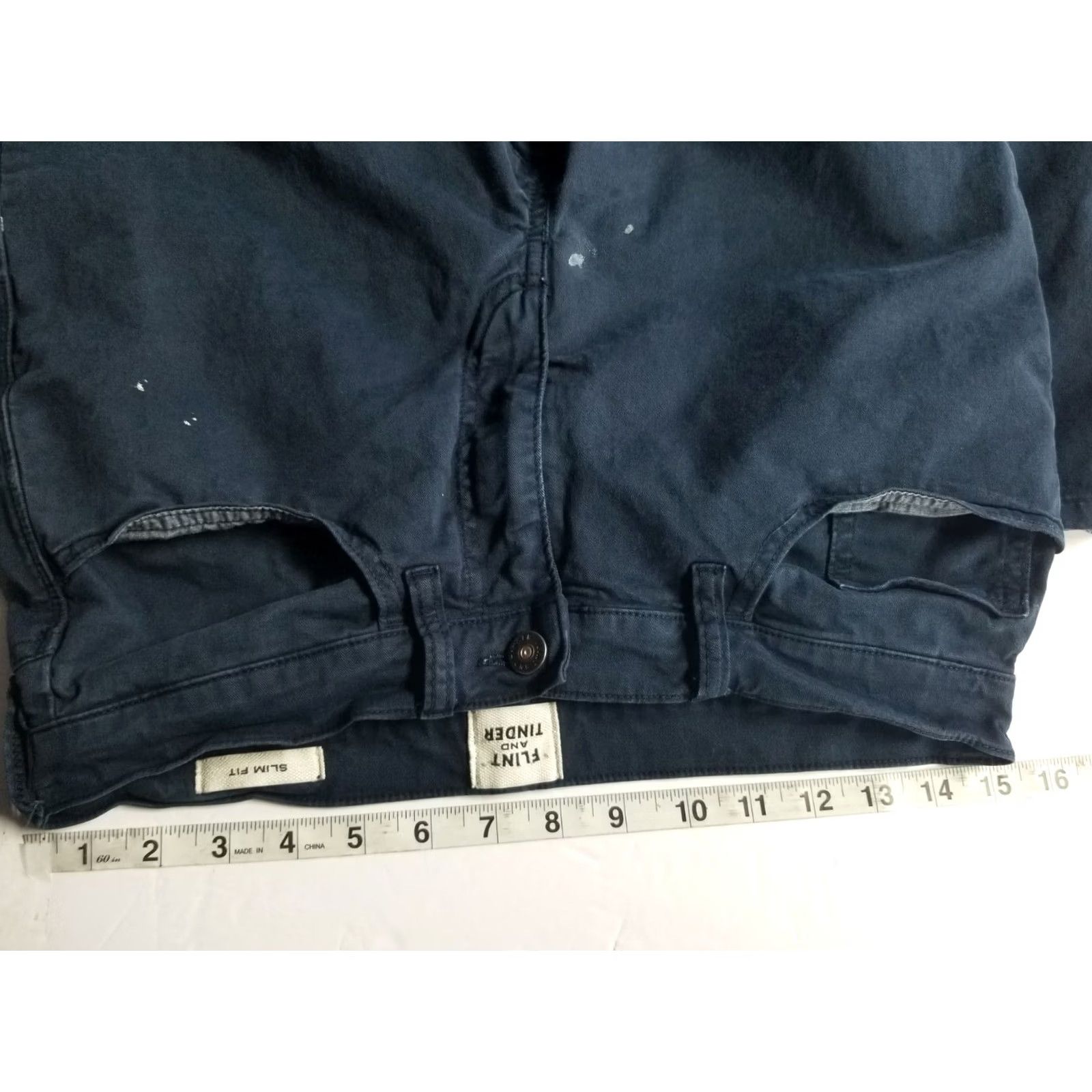 Vintage Flint & Tinder Jeans Denim Slim Fit Men 29x30 Blue Stretch Tapered Regular IN Denim2? Size US 29 - 3 Thumbnail