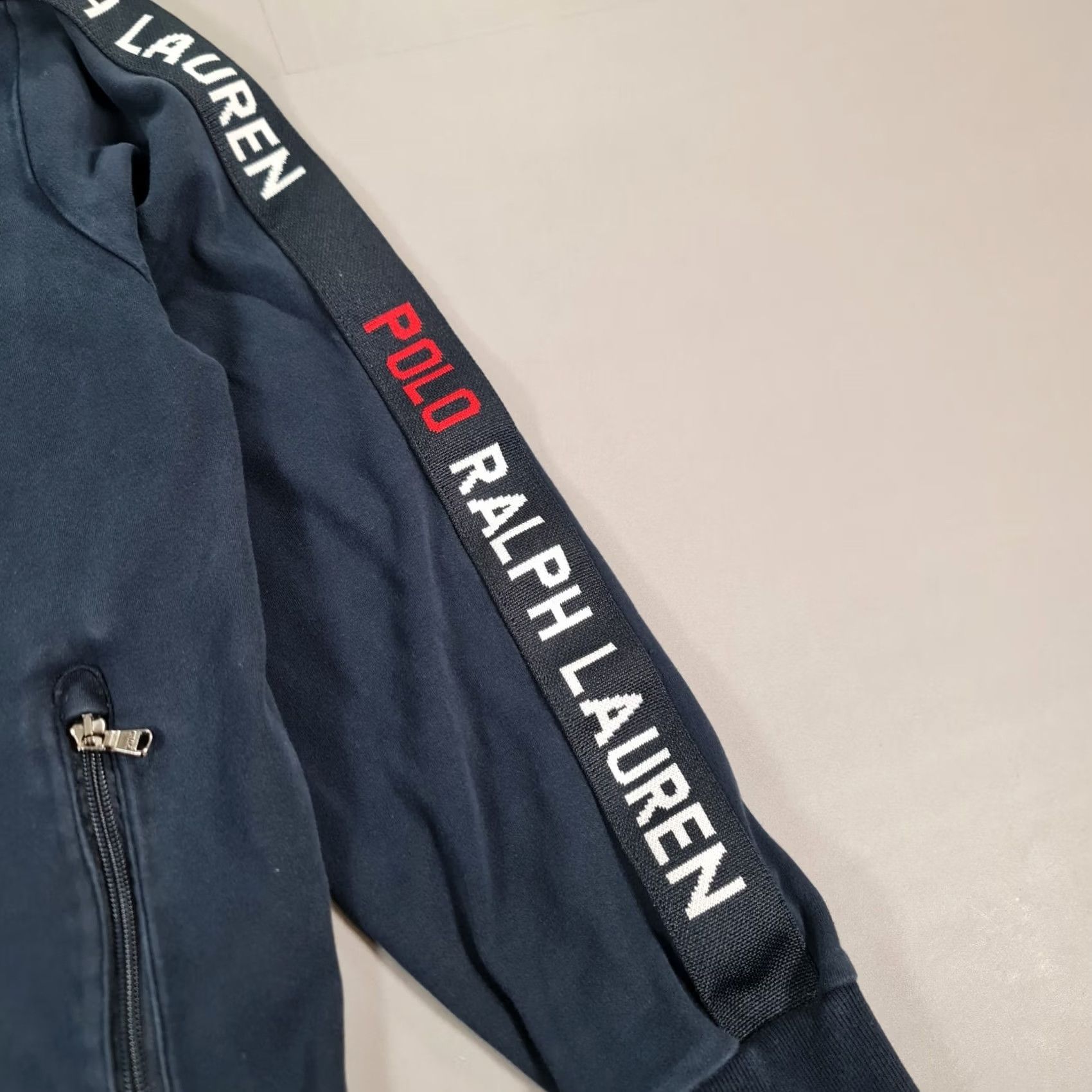 Polo Ralph Lauren Polo Ralph Lauren Mens Track Jacket Navy Blue M Cotton Full Zip Pockets Size US M / EU 48-50 / 2 - 6 Thumbnail