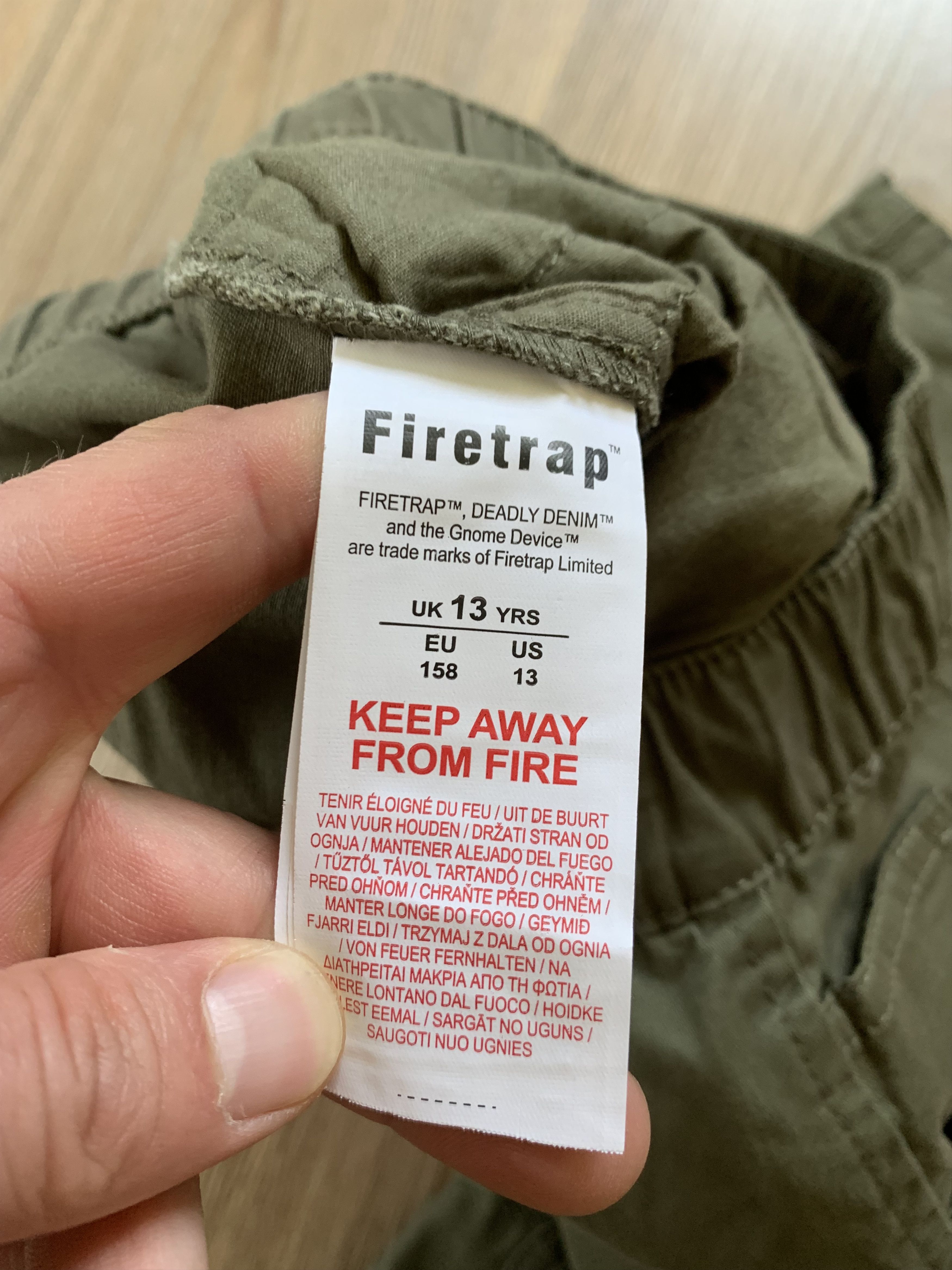 Firetrap Firetrap Khaki Junior Cargo Shorts Size US 26 / EU 42 - 8 Thumbnail