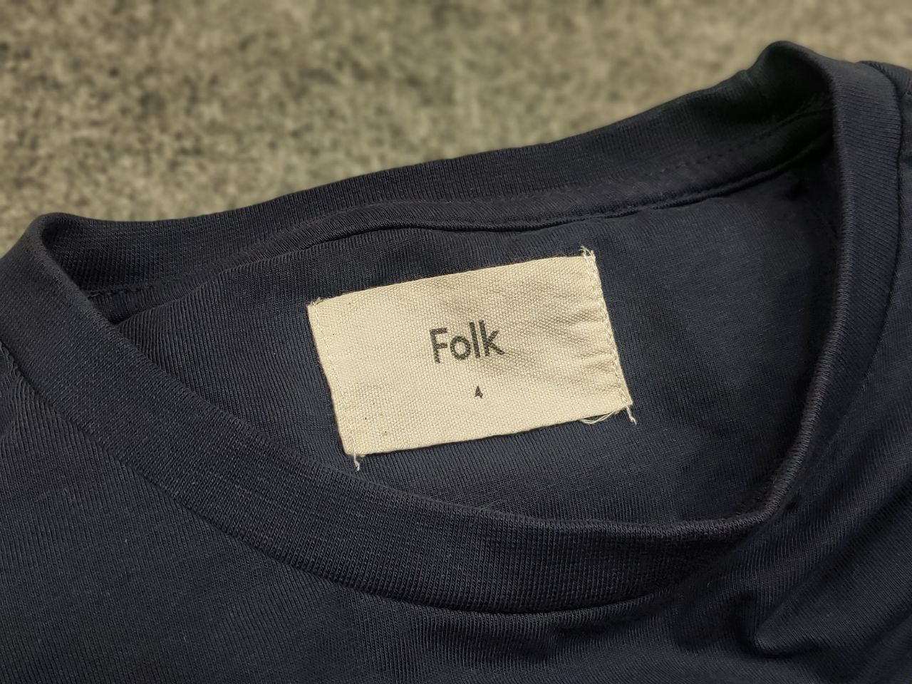 Folk Folk Design Classic Navy Blue Cotton Long Sleeve Sweatshirt Size US M / EU 48-50 / 2 - 10 Thumbnail