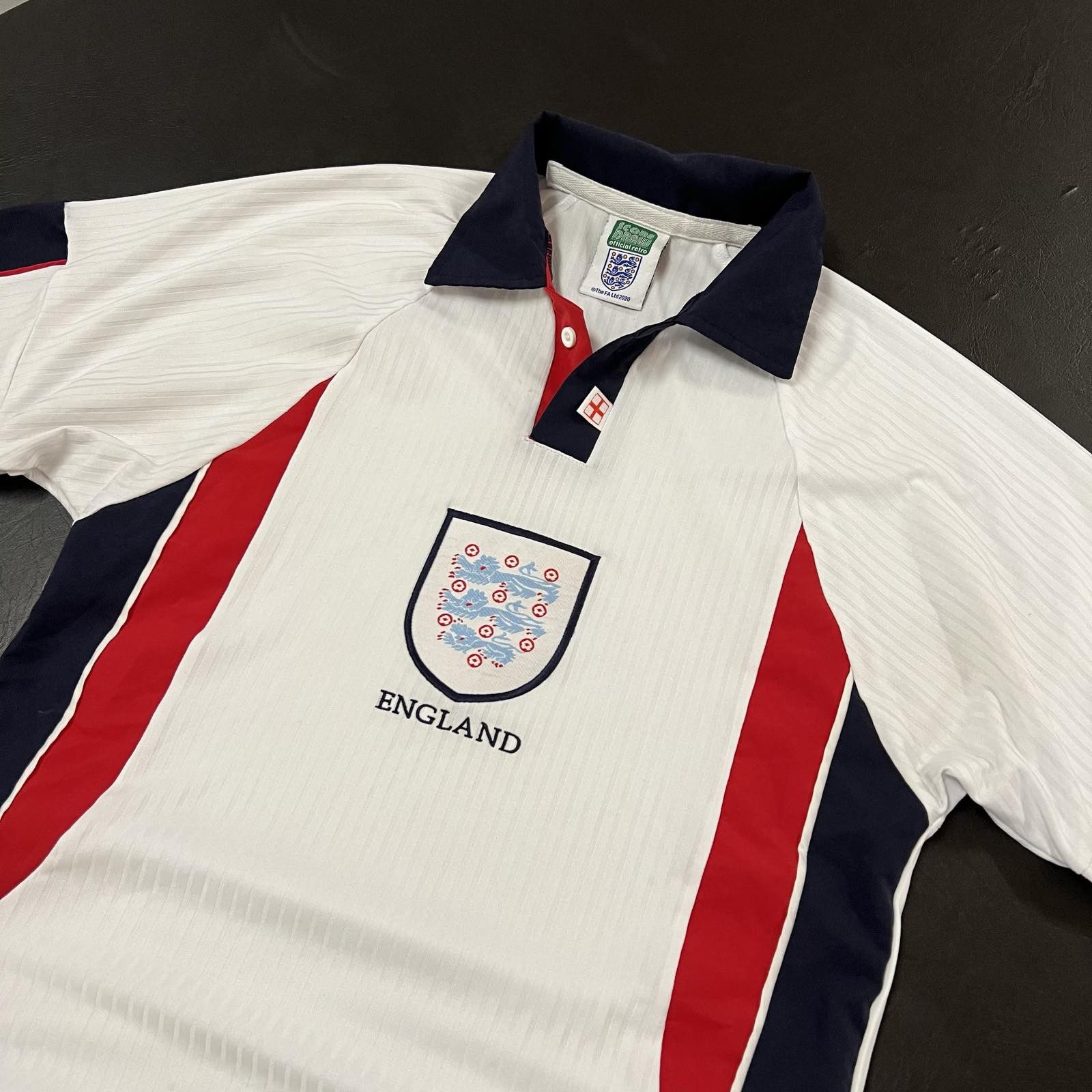 Vintage Retro Blokecore Vintage Score Draw England Team jersey Size US S / EU 44-46 / 1 - 2 Thumbnail