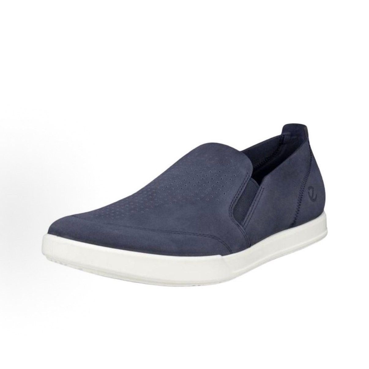 ECCO MEN'S 47 BLUE TRAVEL SLIP ON 55111402038 MARINE SUEDE