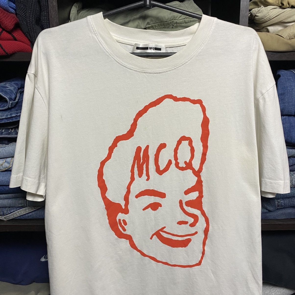 McQ Alexander McQueen Luxury MCQ Alexander McQueen Big logo designer white tee Size US XL / EU 56 / 4 - 2 Thumbnail