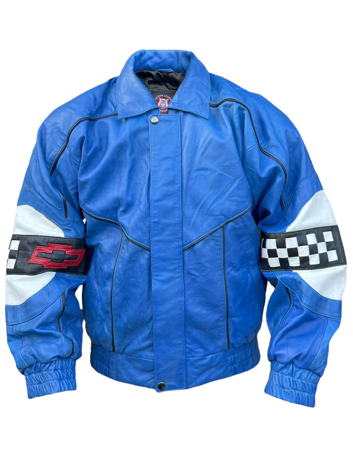 Vintage Vintage Covernett Racing Spellout Baggy Leather Jacket Size US M / EU 48-50 / 2 - 2 Thumbnail