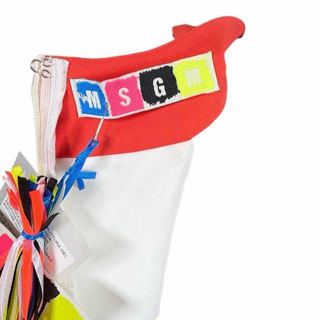MSGM NWT MSGM Colorblock Bodycon Dress White Orange Sleeveless Italy 4 / 6 (068) Size M / US 6-8 / IT 42-44 - 7 Thumbnail
