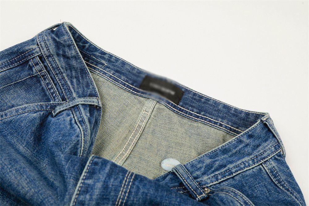 Jean Men's Street American Retro Loose Wide-Leg Washed Jeans Size US 32 / EU 48 - 4 Thumbnail