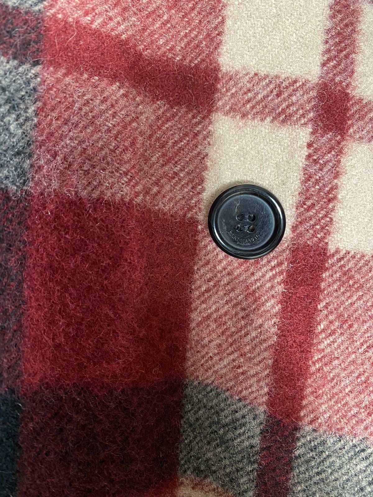Saint Laurent Wool Striped Coat