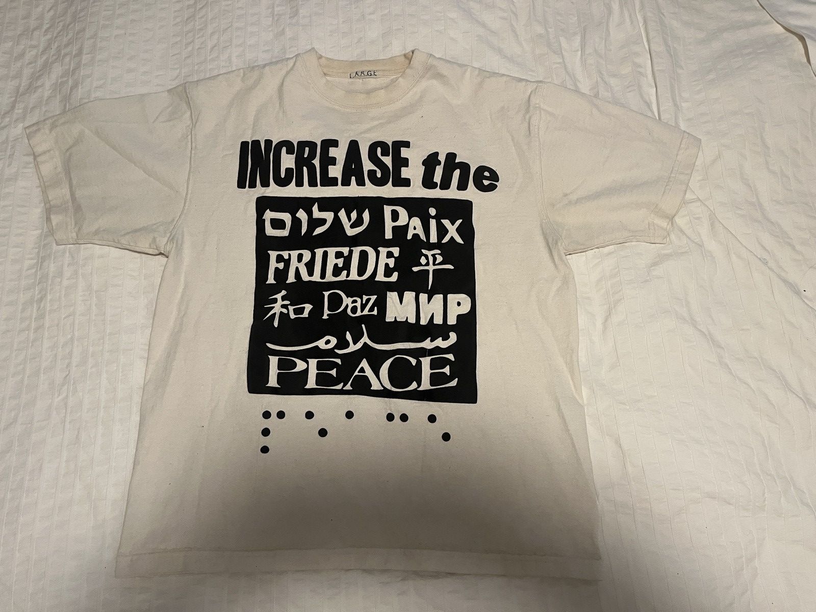 Cactus Plant Flea Market CPFM increase the peace t-shirt. Colour: White Size US L / EU 52-54 / 3 - 1 Thumbnail
