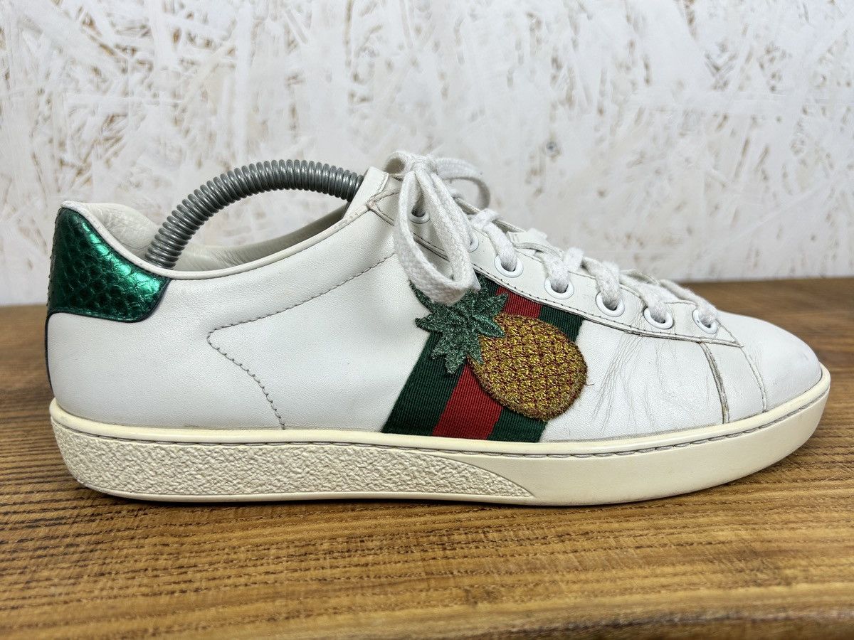 Gucci Gucci Ace Pineapple Low Top Sneakers White 36 1/2 Size US 6.5 / IT 36.5 - 8 Thumbnail