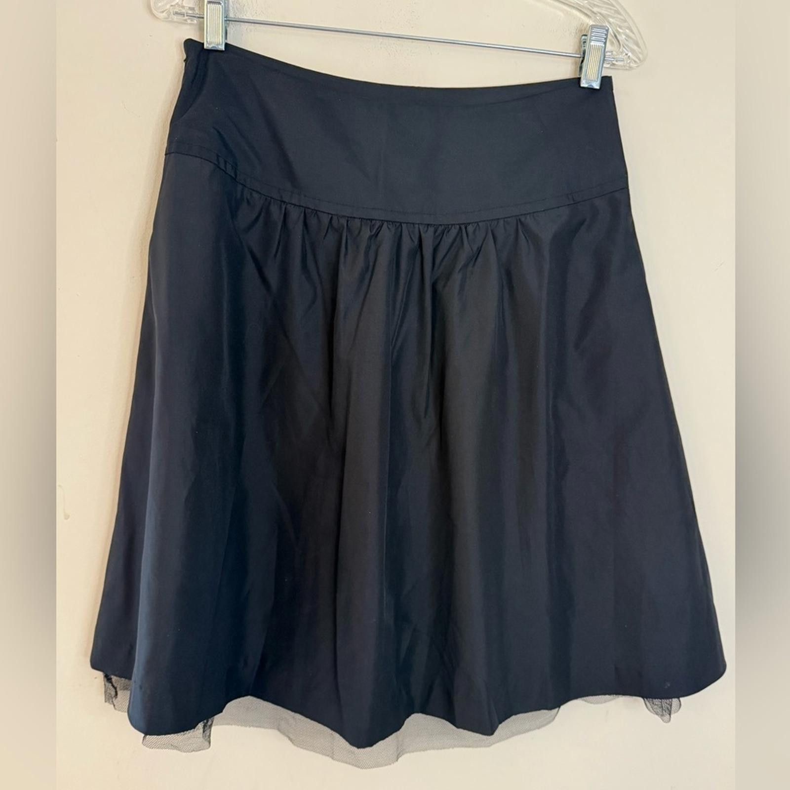 Other The Limited black mini skater skirt tulle hem SZ 4 Size 27" / US 4 / IT 40 - 2 Thumbnail