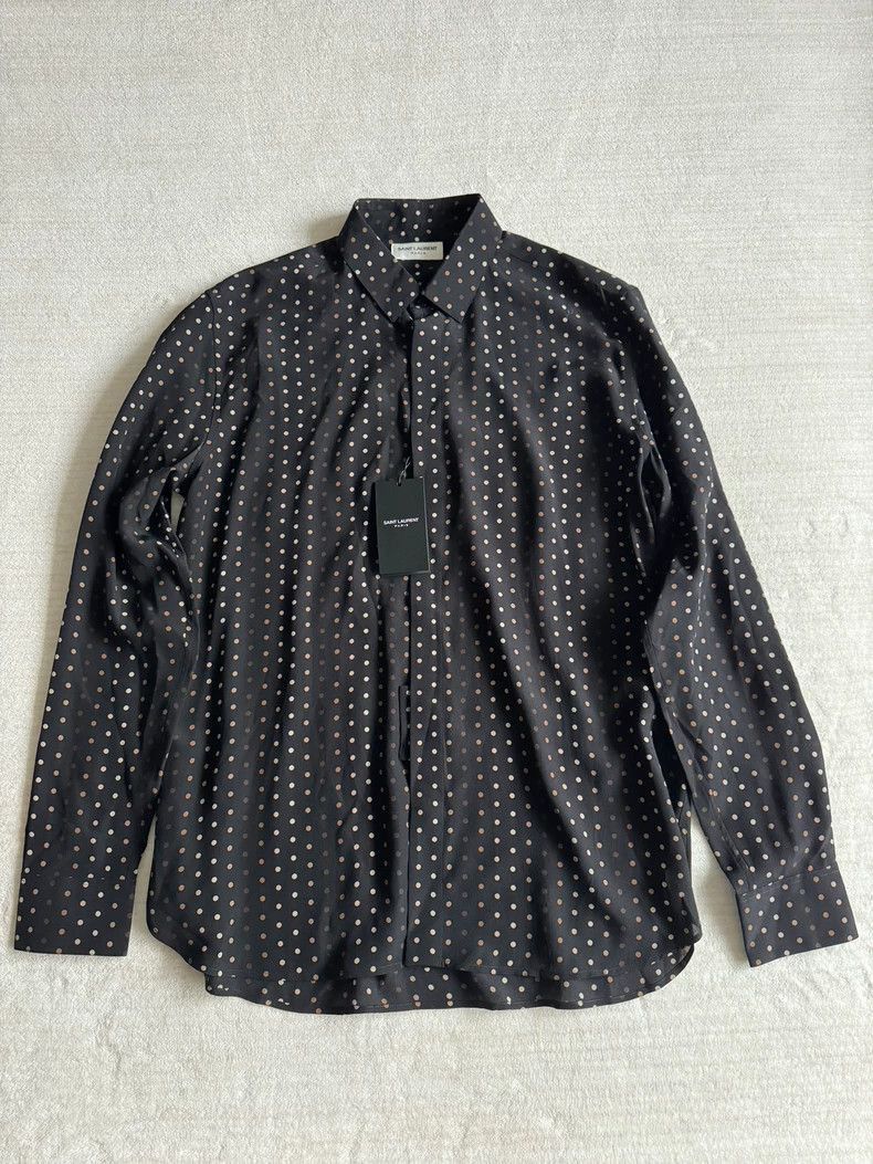 Saint Laurent Paris Saint Laurent Paris Polka dot silk shirt-2506 Size US XS / EU 42 / 0 - 1 Thumbnail