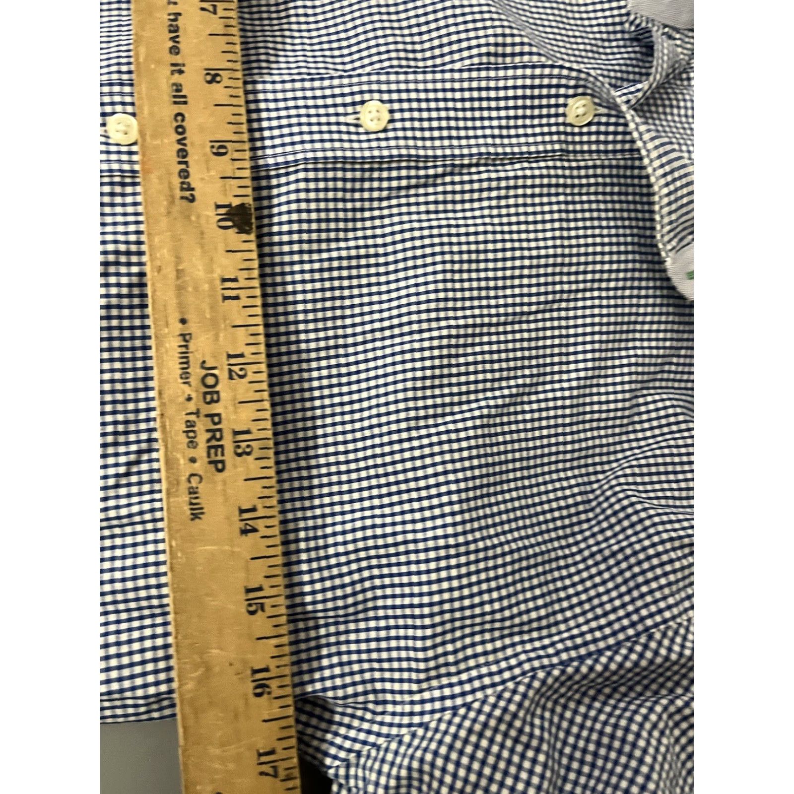 Tommy Hilfiger Tommy Hilfiger Slim Fit Button-Down Shirt Plaid Blue Gingham Long Sleeve 15.5 Mens Size US M / EU 48-50 / 2 - 5 Thumbnail