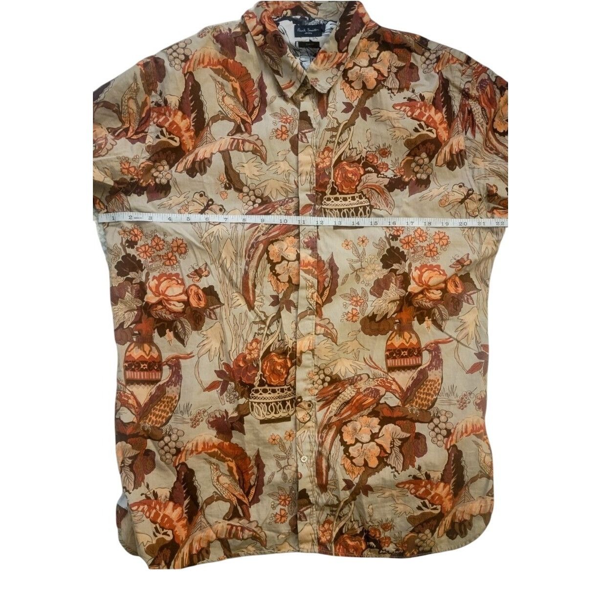 Paul Smith Paul Smith Jeans Men's XL Graphic Print Shirt, Slim Fit, Bir Size US XL / EU 56 / 4 - 3 Thumbnail