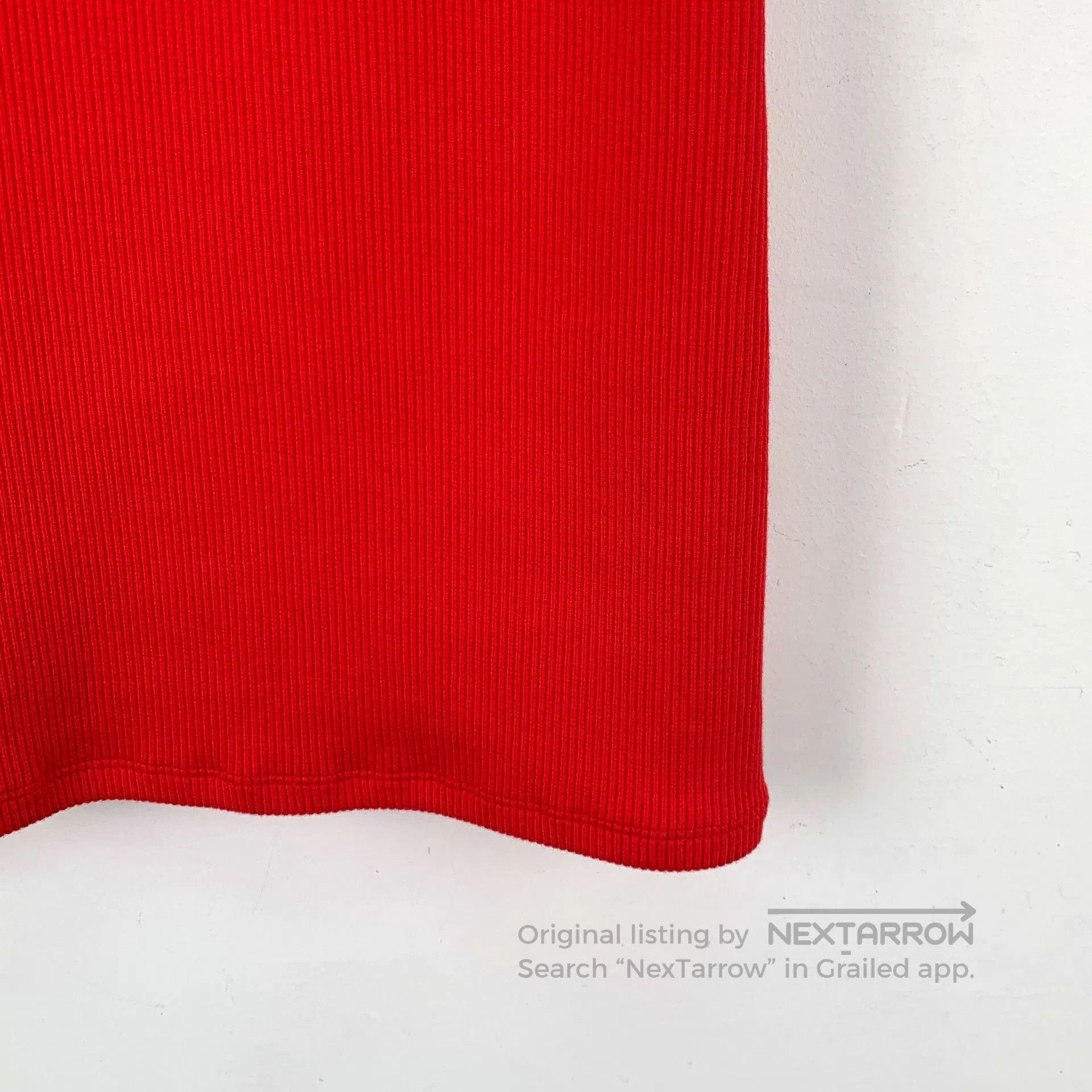 Miu Miu Miu Miu Red Logo Embroidered Cotton Vest. Size S / US 4 / IT 40 - 5 Thumbnail