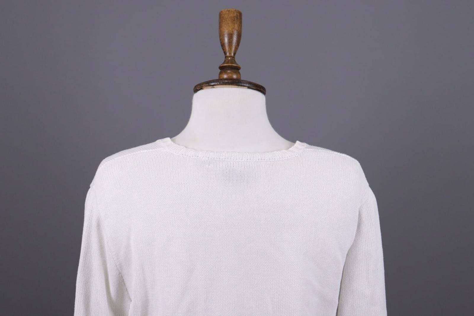 Ralph Lauren Sport Ralph Lauren Sport White V-Neck Knit Sweater Size XL Size XL / US 12-14 / IT 48-50 - 10 Thumbnail