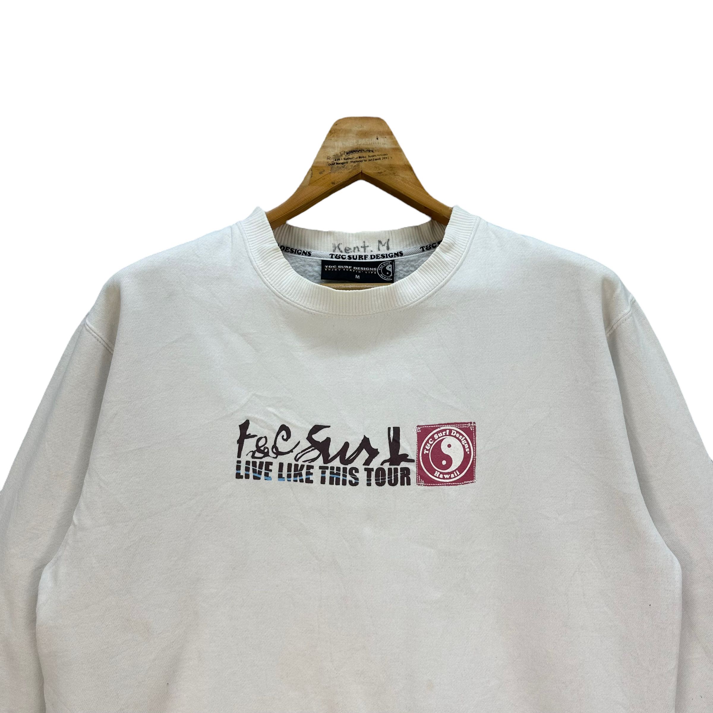 Japanese Brand T&C SURF DESIGNS HAWAII BIG LOGO SWEATSHIRTS #8425-008 Size US M / EU 48-50 / 2 - 2 Thumbnail