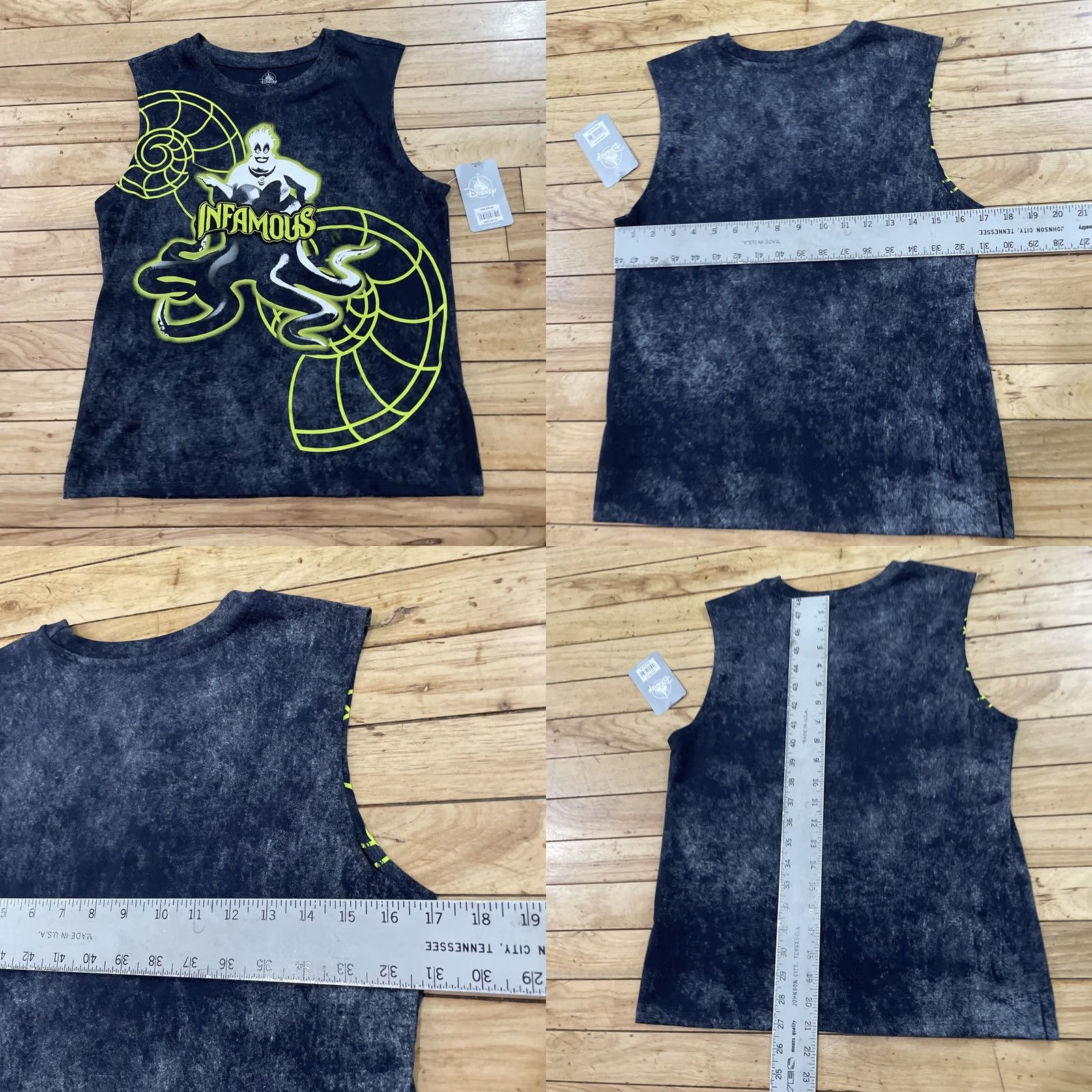 Disney DISNEY INFAMOUS Tank Top Women XS Ursula Sea Witch Graphic Little Mermaid Gray XS Womens Tank 90s Theme Cartoon Movie Princess Girls Size XS / US 0-2 / IT 36-38 - 8 Thumbnail
