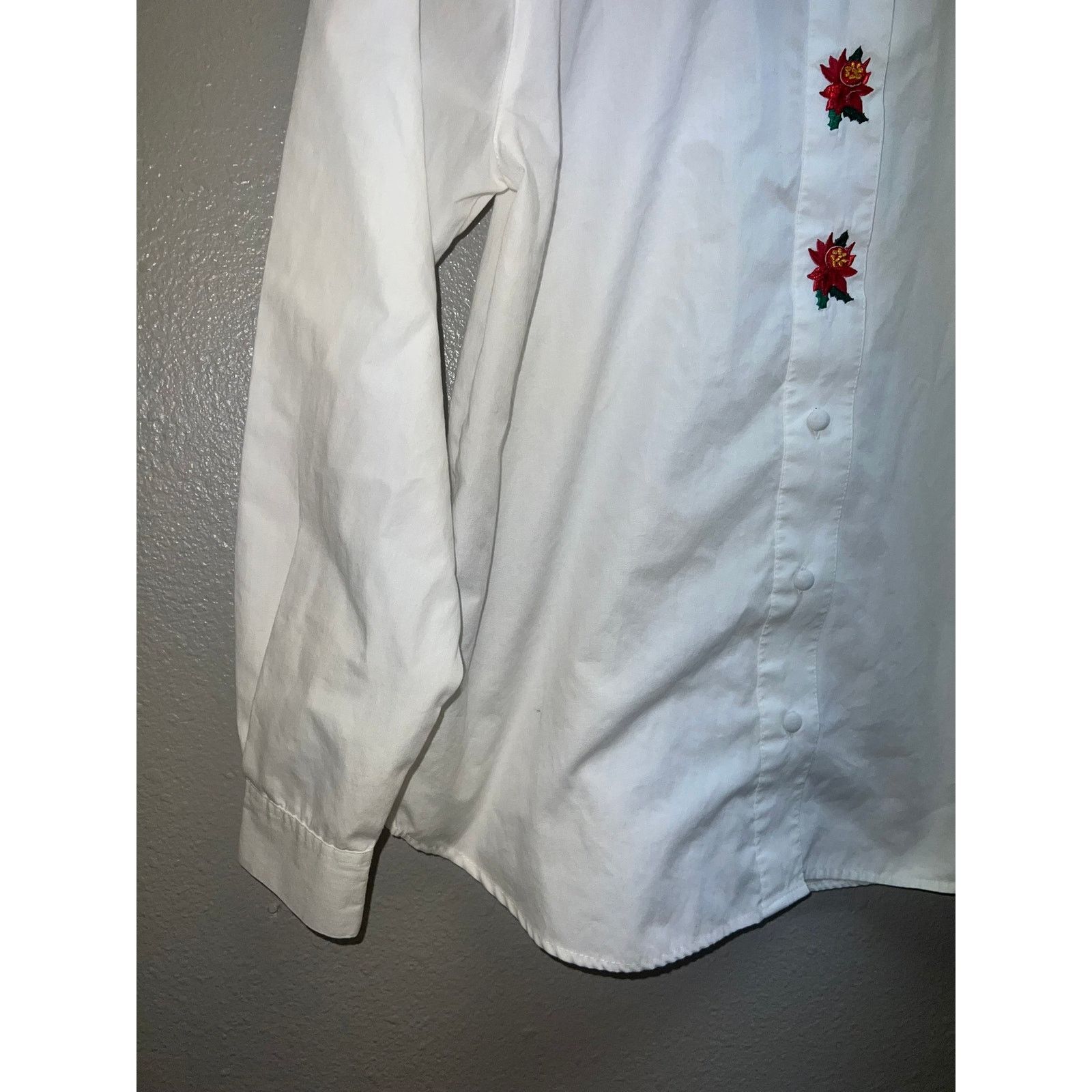 Vintage Women's Karen Scott Petites Shirt Button Down Top 4P Petite Size S / US 4 / IT 40 - 6 Thumbnail