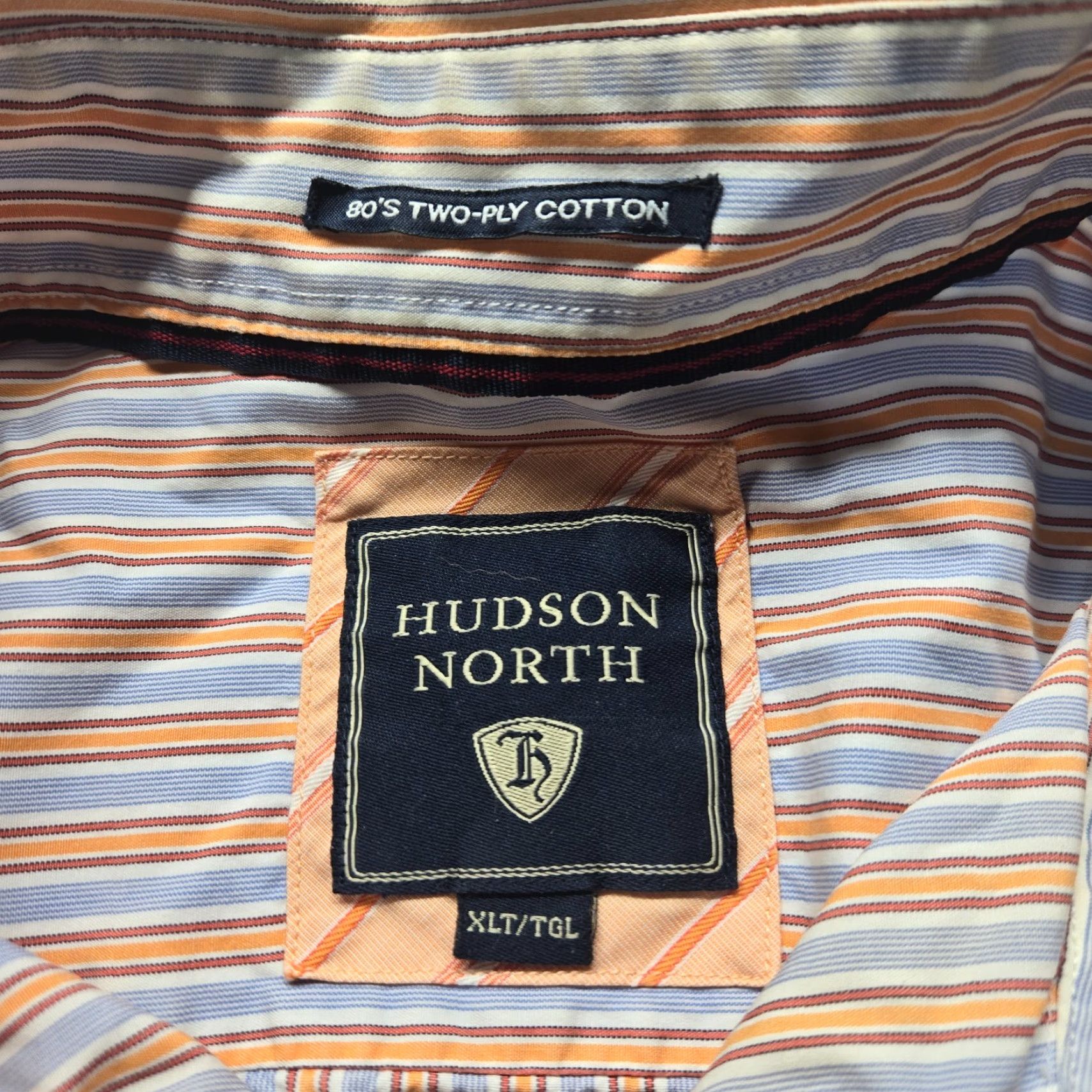 Hudson North Hudson Shirt Striped Long Sleeve Button Up Mens XLT Tall Multicolor 80s/90s Size US XL / EU 56 / 4 - 3 Thumbnail