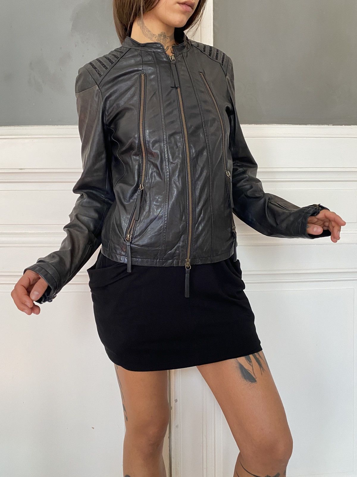 14th Addiction Textured leather jacket Size S / US 4 / IT 40 - 2 Thumbnail