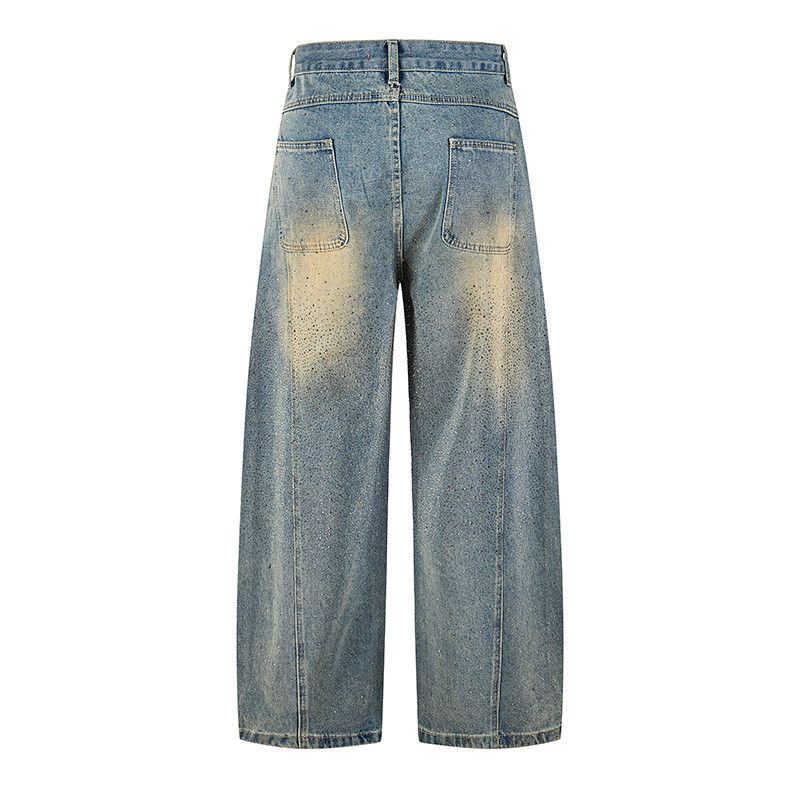 Vintage Men's Loose Washed & Distressed Straight-Leg Street Jeans Size US 32 / EU 48 - 2 Thumbnail