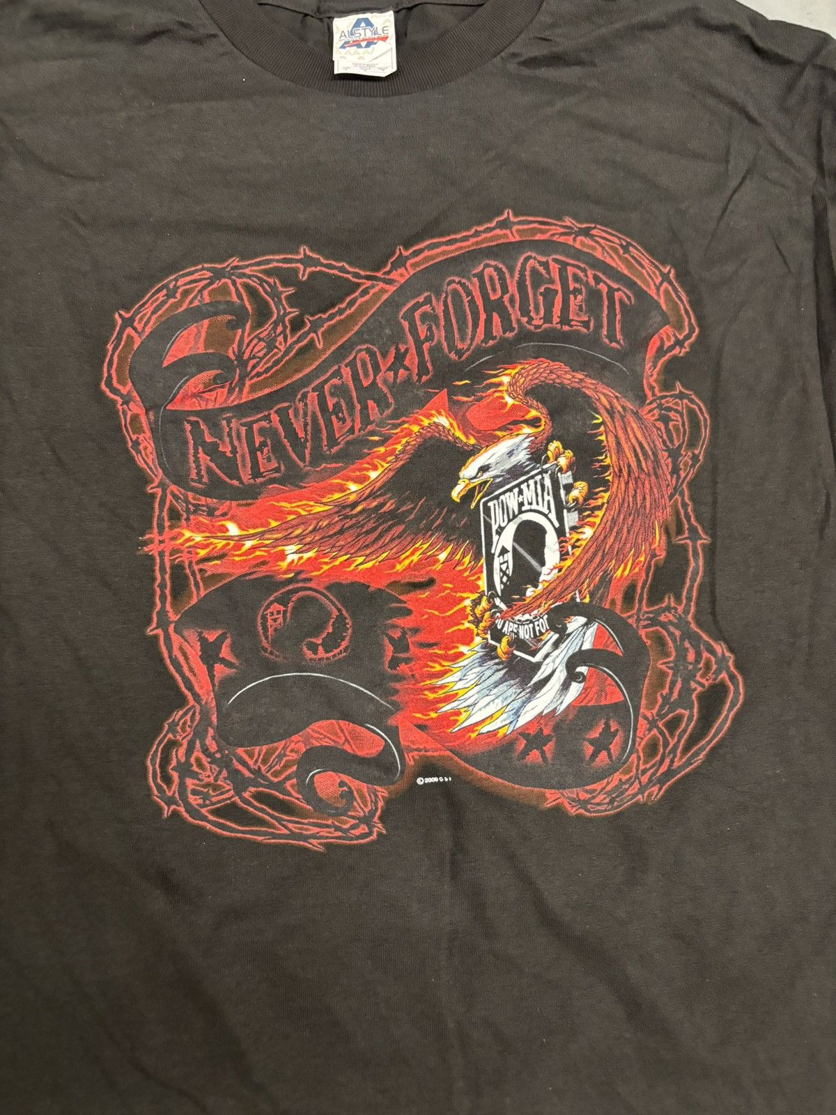 Vintage Vintage GSI biker flame tee Y2K Size US L / EU 52-54 / 3 - 2 Thumbnail