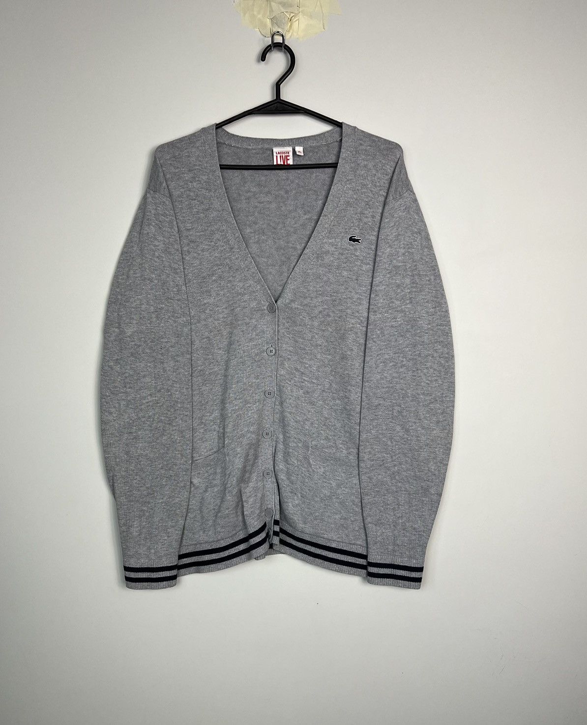 Lacoste Cardigan Lacoste L!VE Logo Sweater Size US XL / EU 56 / 4 - 1 Thumbnail
