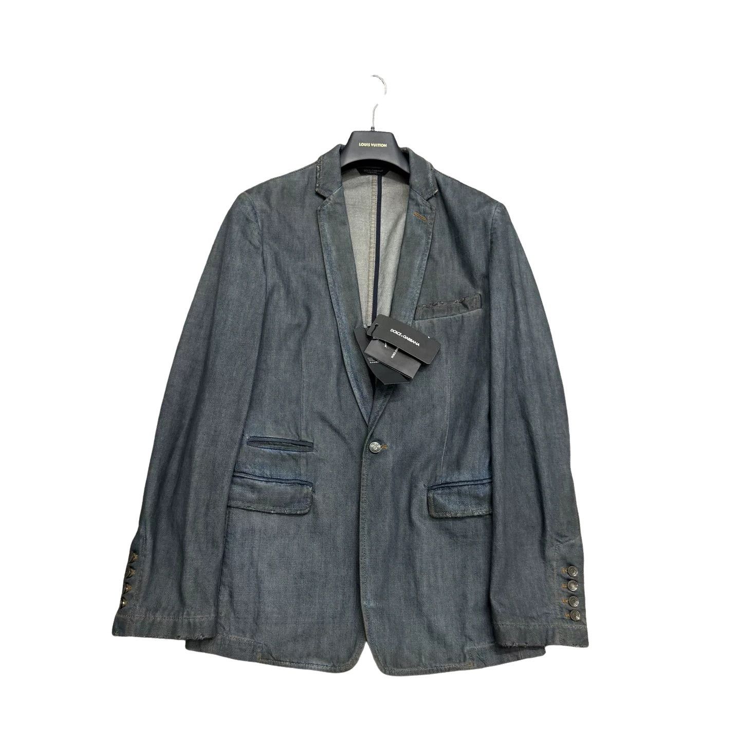 Dolce & Gabbana Dolce & Gabbana Distressed Denim Blazer Size 34R Size 34R - 1 Thumbnail