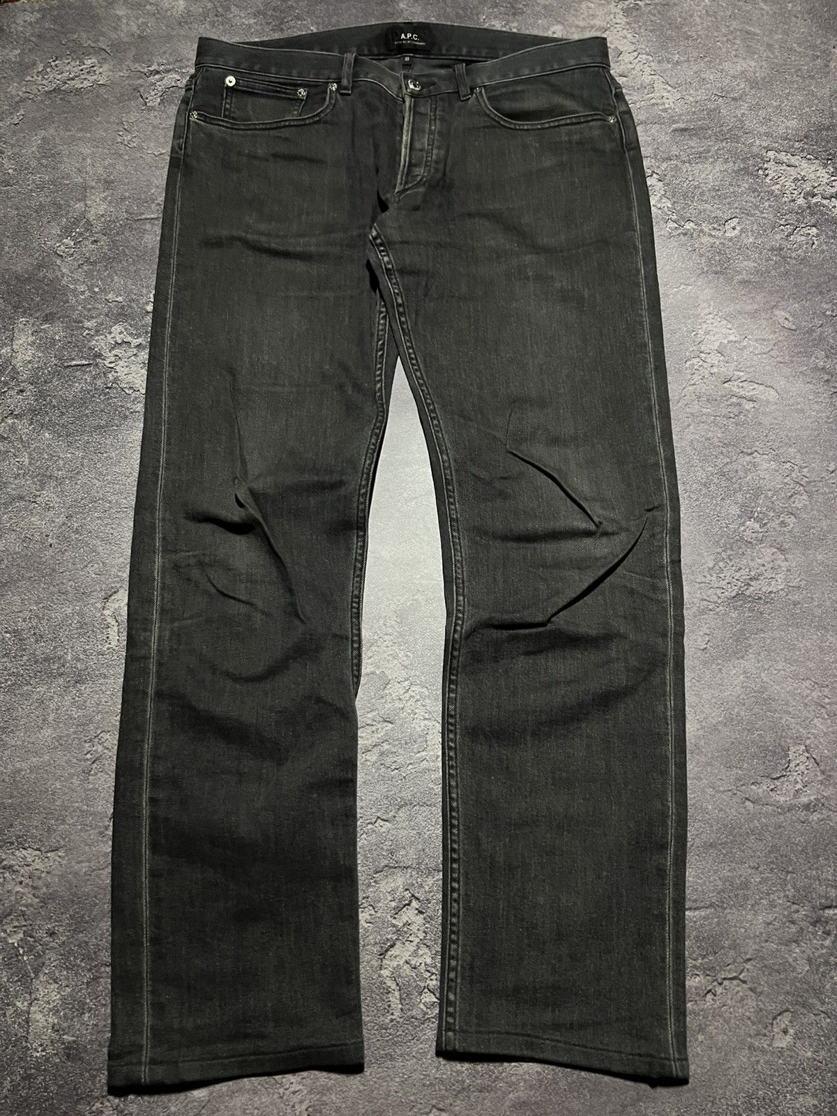 A.P.C. Vintage A.P.C Washed Black Denim Pants Jeans Streetwear Size US 33 - 2 Thumbnail