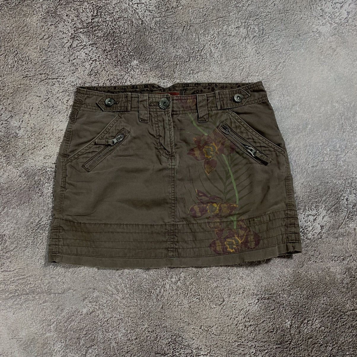 Vintage Vintage Y2K Floral Mini Skirt Cargo Pocket Grunge Slim 26 Size 26" / US 2 / IT 38 - 1 Thumbnail