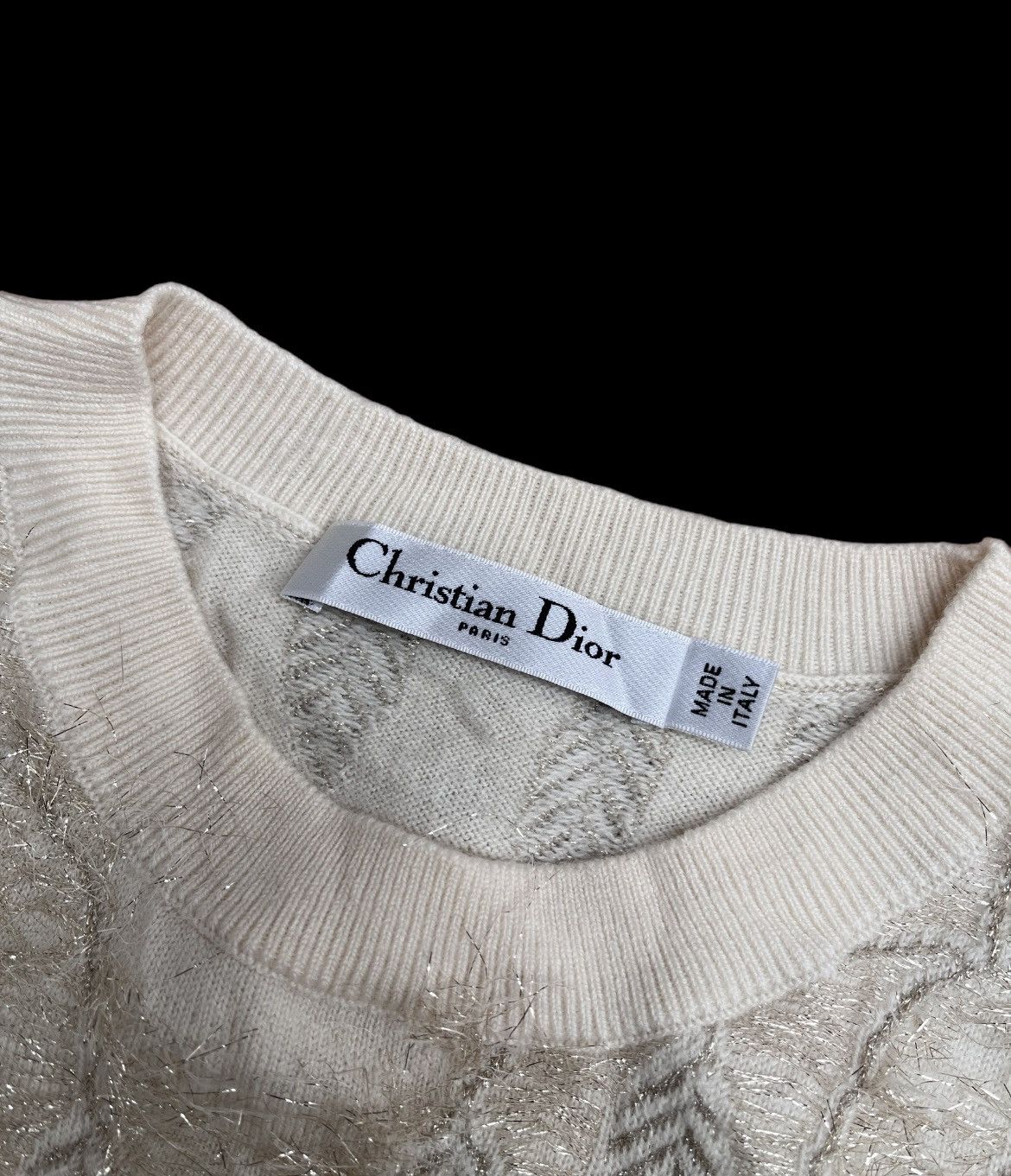 Christian Dior Monsieur Christian Dior Ecru Cashmere Made In Italy Knitwear Women's Size S / US 4 / IT 40 - 7 Thumbnail