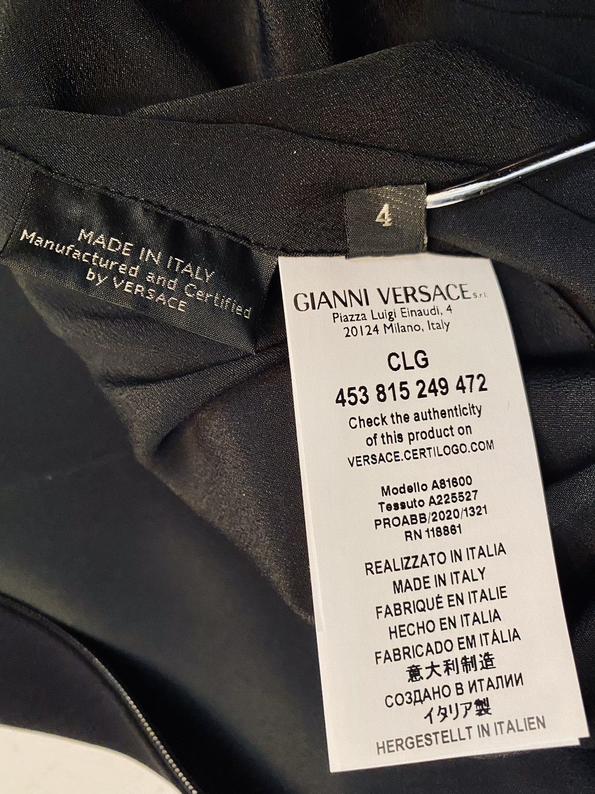 Versace Versace 🇮🇹 Black Stud Sleeve Mini Cocktail Dress Italy 38 NWT Size XS / US 0-2 / IT 36-38 - 8 Thumbnail
