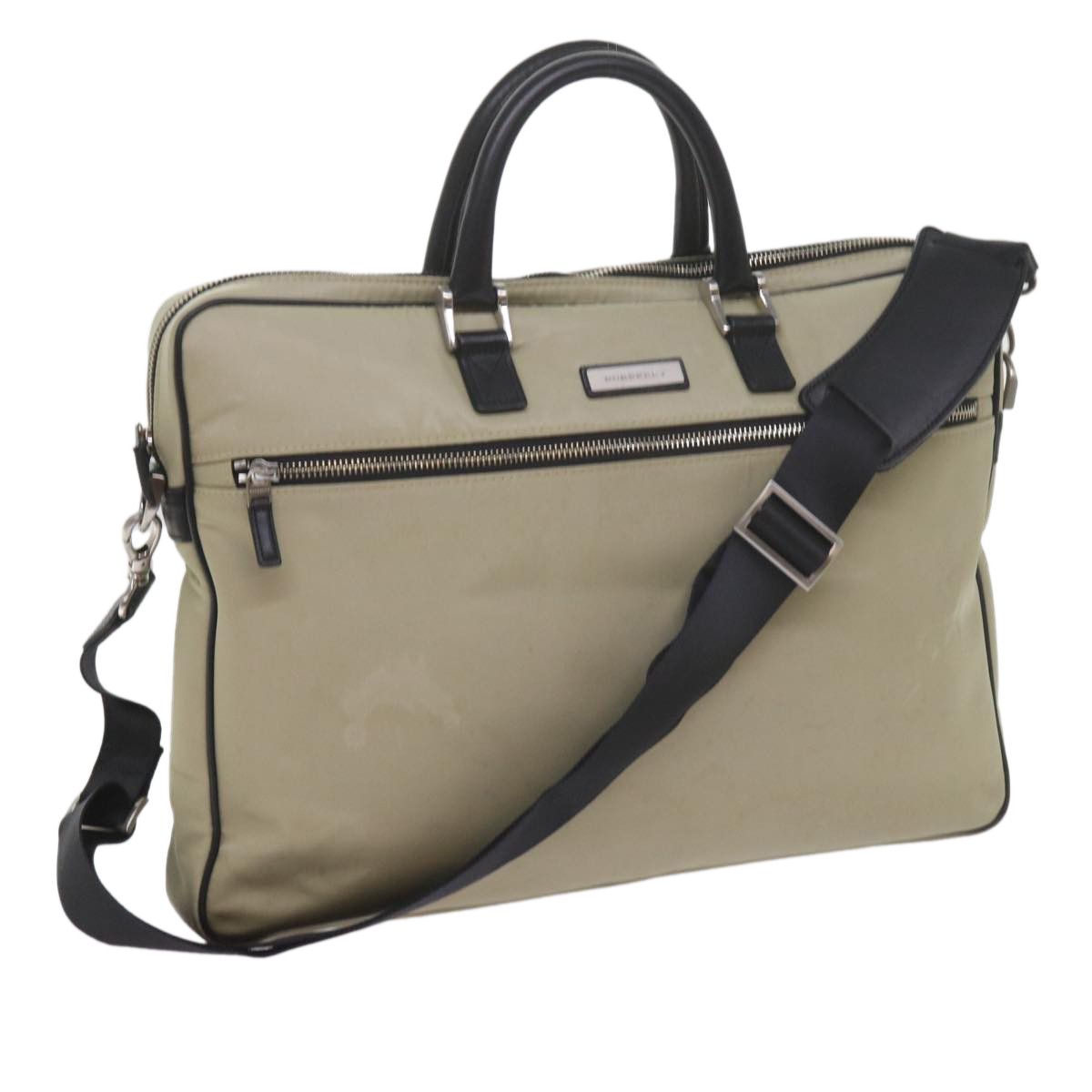 image of Burberry Hand Bag Nylon 2Way Beige Auth Ti1373, Women's
